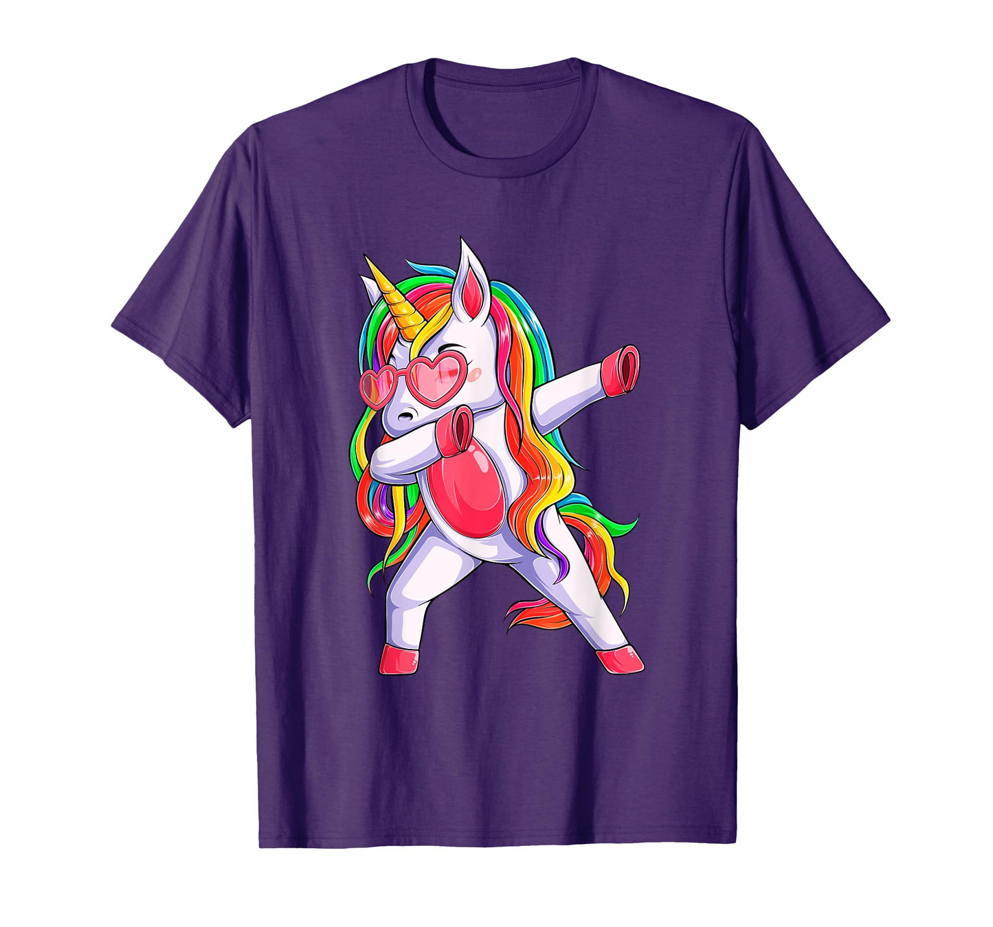 Dabbing Unicorn Party Birthday Rainbow Girls Kids Women Dab T-Shirt