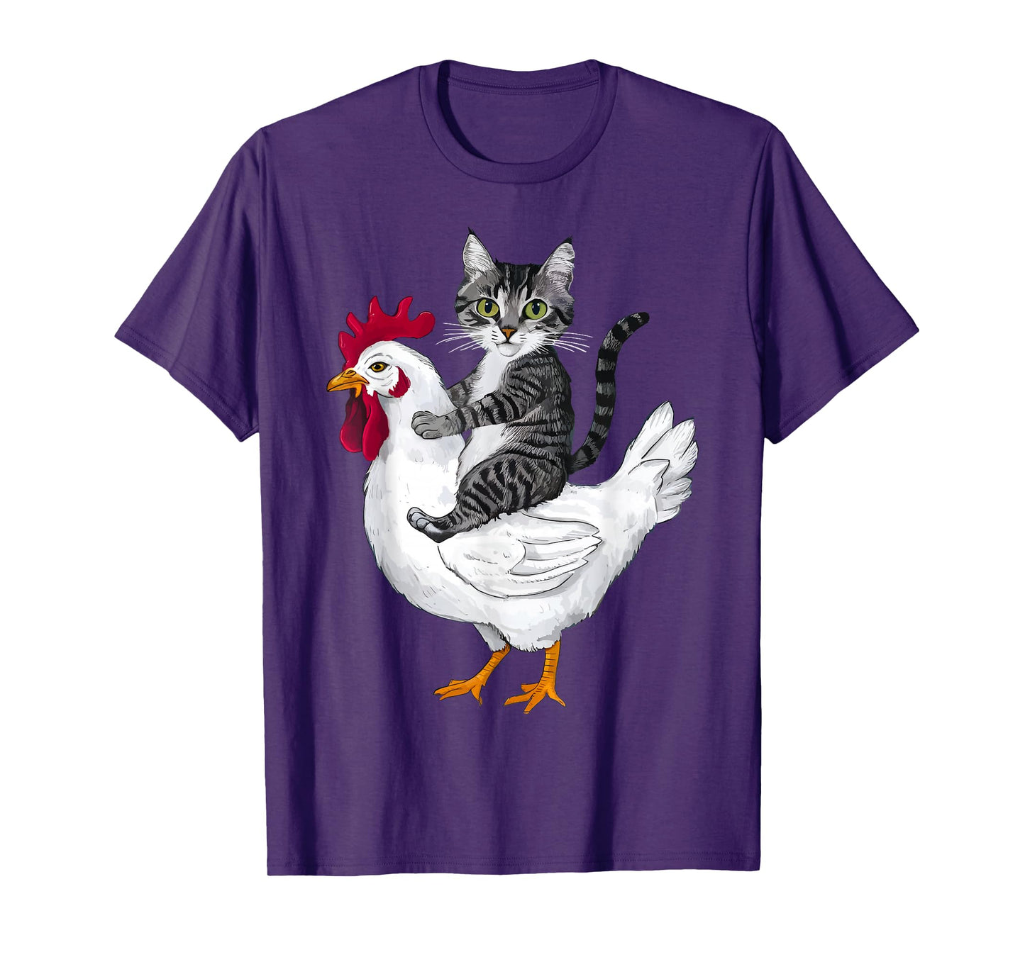 Funny Cat on a Chicken Lover T-Shirt