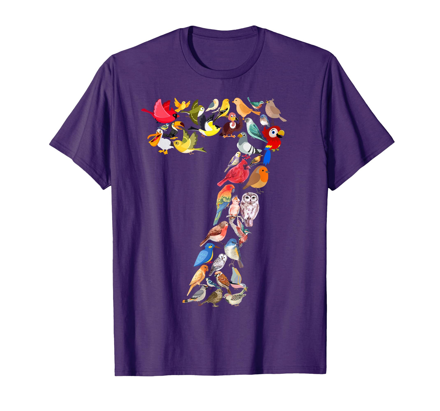 Kids 7th Birthday Birds Themed 7 Years Old Boys Bird Lover T-Shirt
