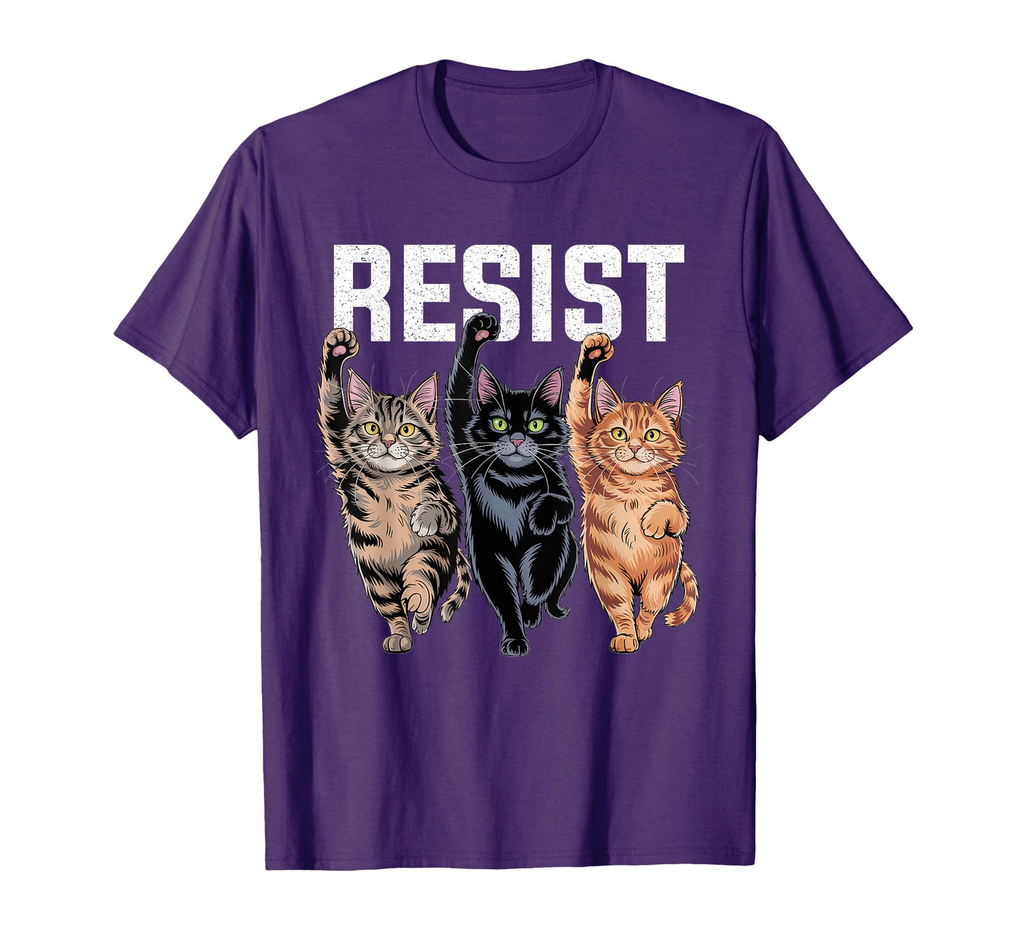 Funny Cats Resist Cat Protest Against Tariffs Men Women Kids T-Shirt