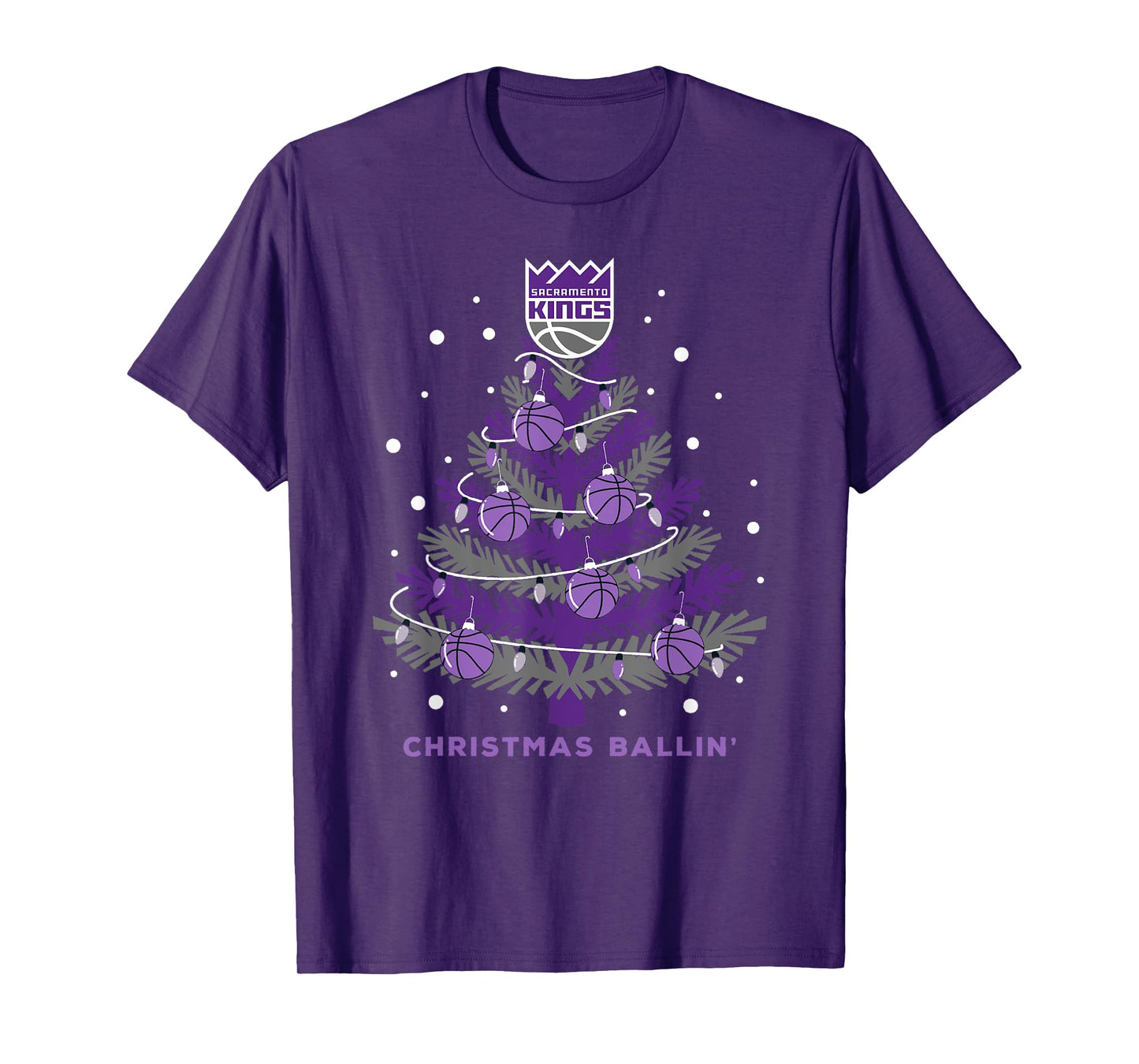NBA Sacramento Kings Christmas X-Mas Tree T-Shirt
