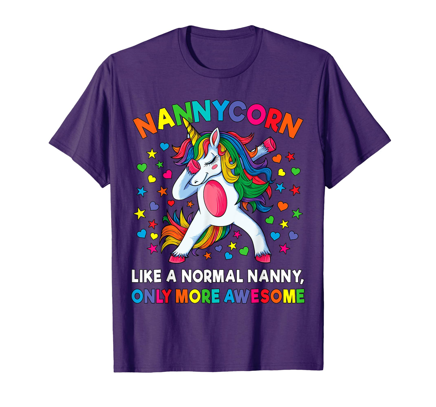 Nannycorn Like A Nanny Only Awesome Dabbing Unicorn Women T-Shirt