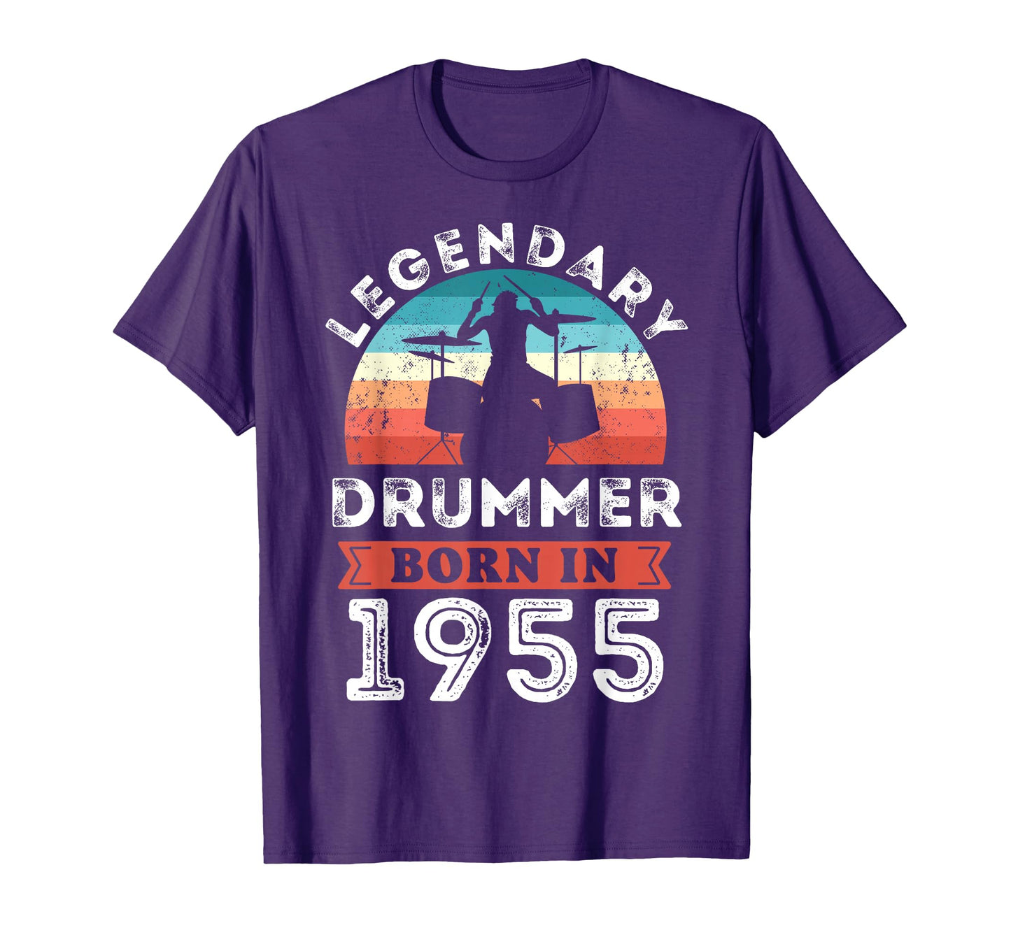 Legendary Drummer born 1955 70th Birthday Gifts Drumming T-Shirt