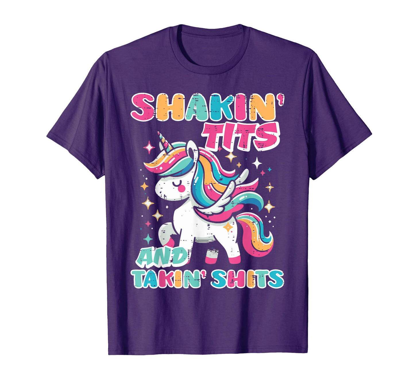 Inappropriate Shakin Takin Unicorn Funny Humor Joke Women T-Shirt