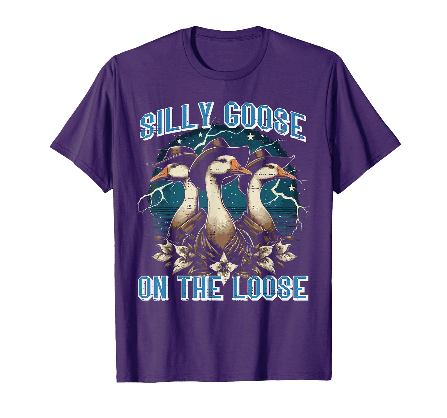 Goose Silly On Loose Geese Lightning Electric Women Men Kids T-Shirt