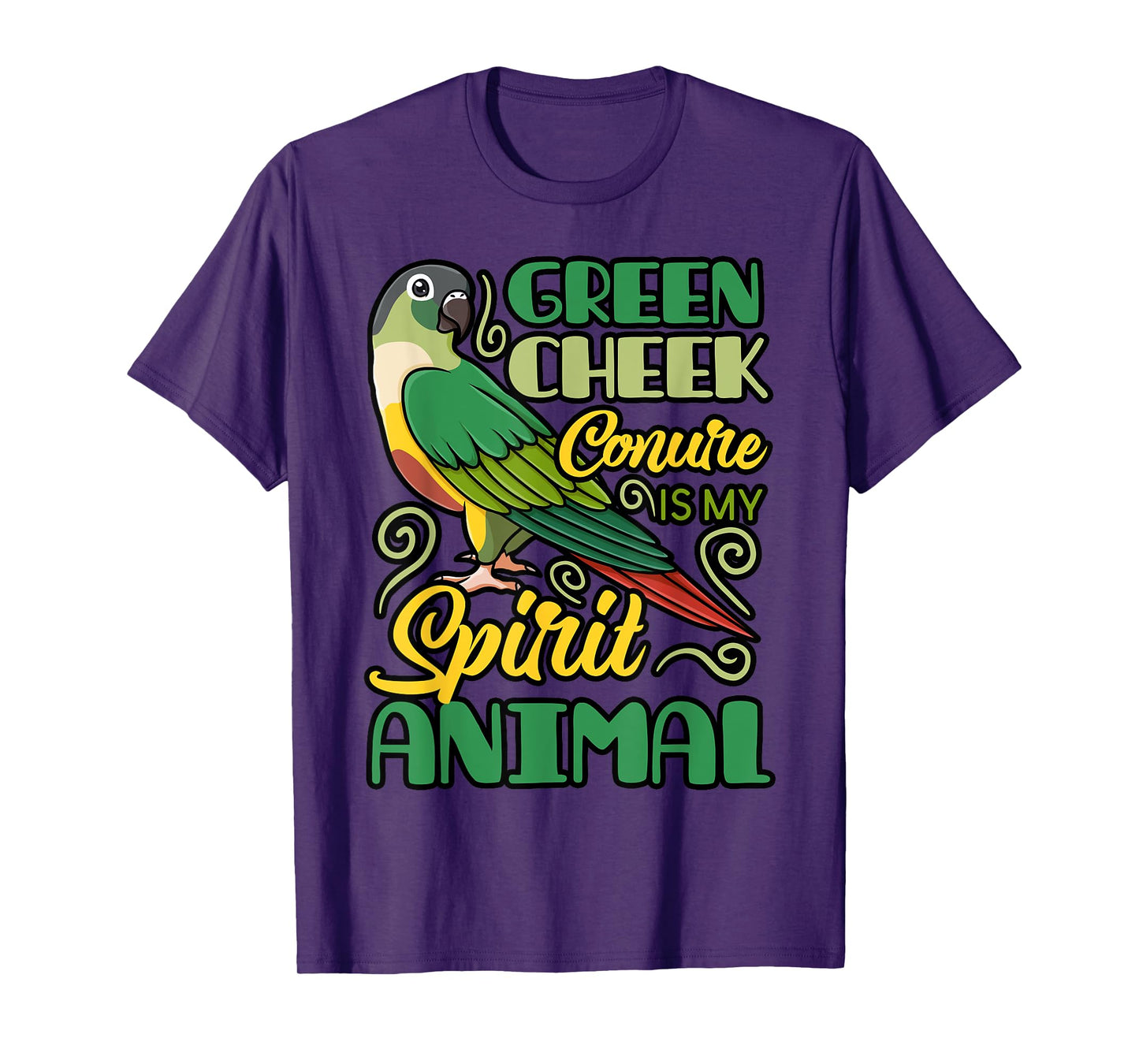 Green Cheek Conure Funny Animals Cute Birds T-Shirt