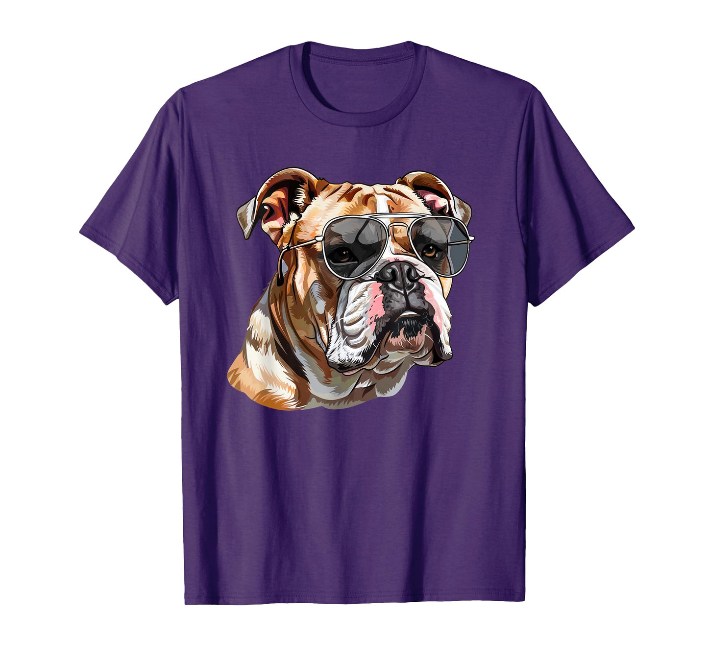 English Bulldog Dog Sunglasses Men Women Kids T-Shirt