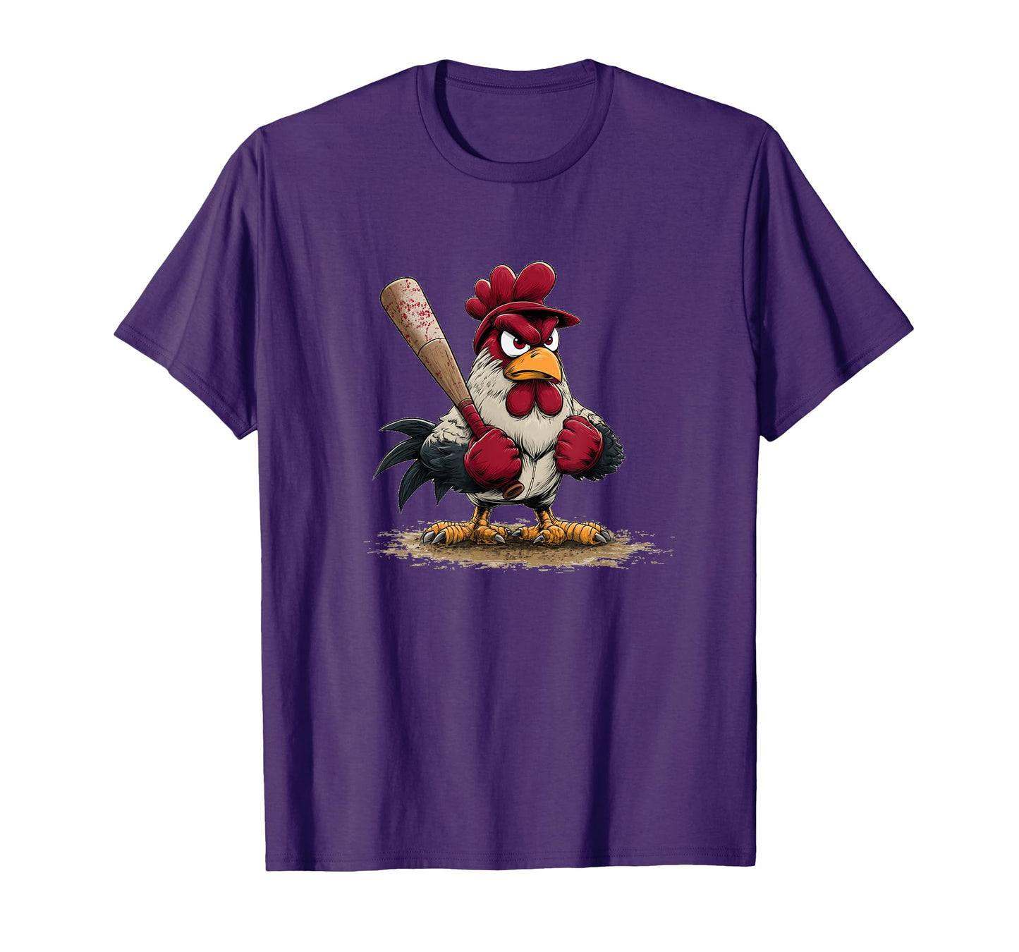 Nice Sport Rooster Look for Baseball and Bat Lovers T-Shirt