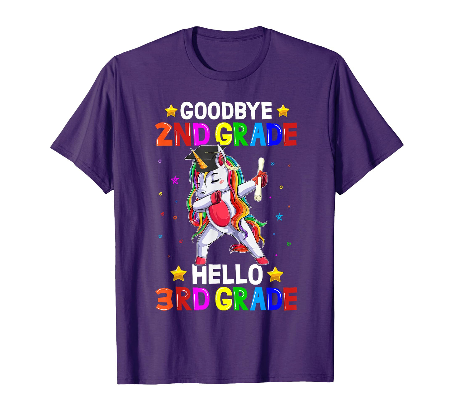 Goodbye 2nd Grade Hello 3rd Grade Unicorn Back To School Kid T-Shirt