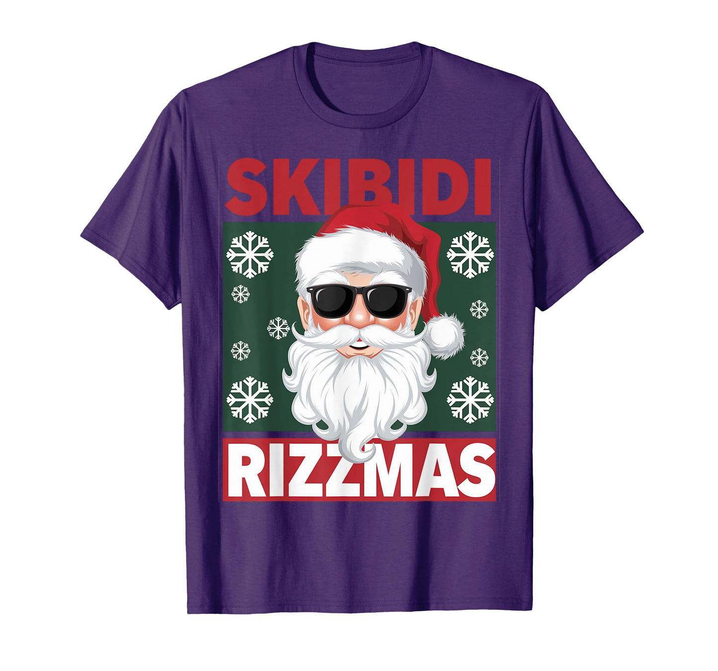 Skibidi Rizzmas Funny Gen Alpha Slang Christmas Penguin T-Shirt