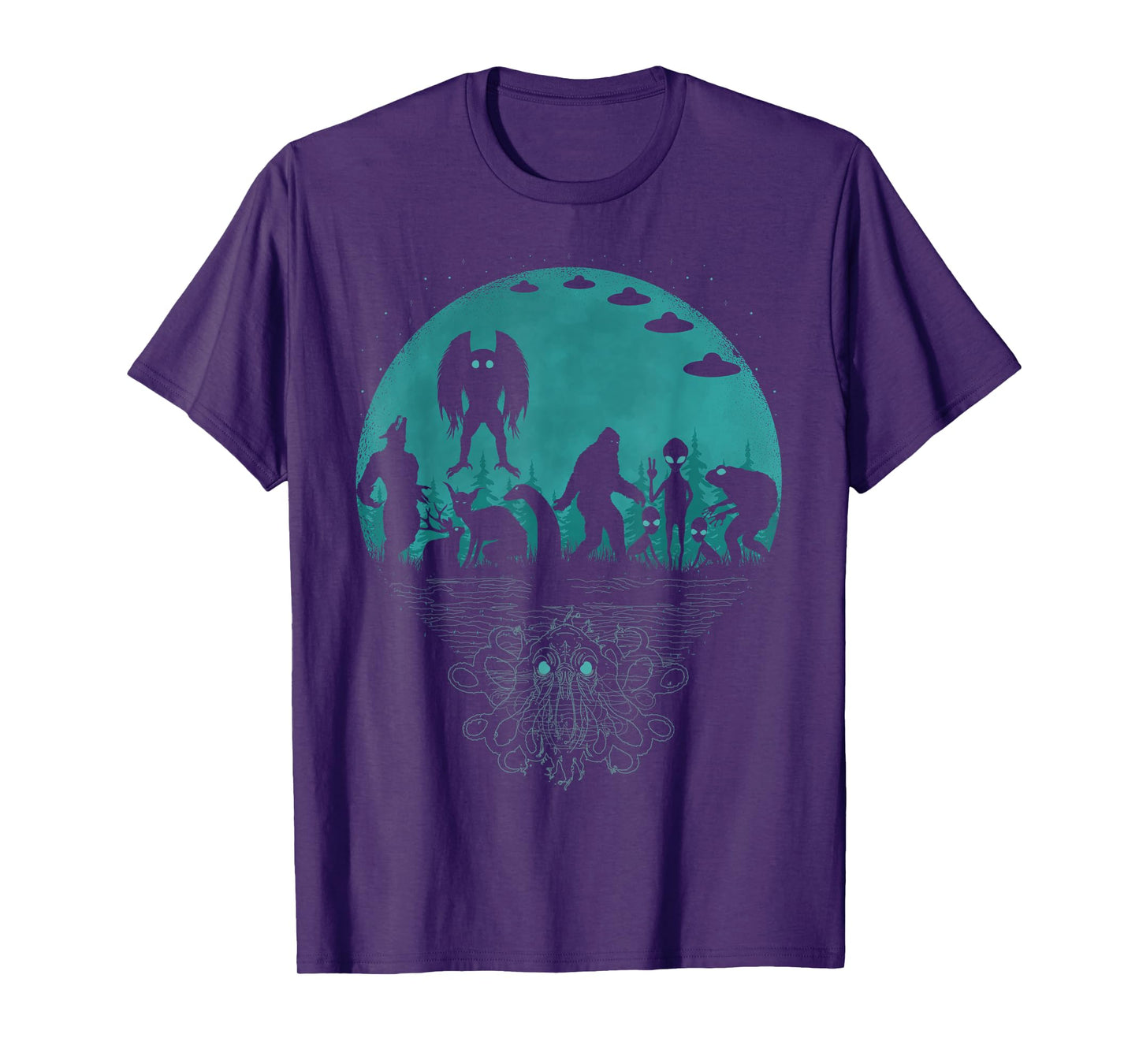 Bigfoot Loch Ness Monster Mothman And Aliens! Funny Cryptid T-Shirt
