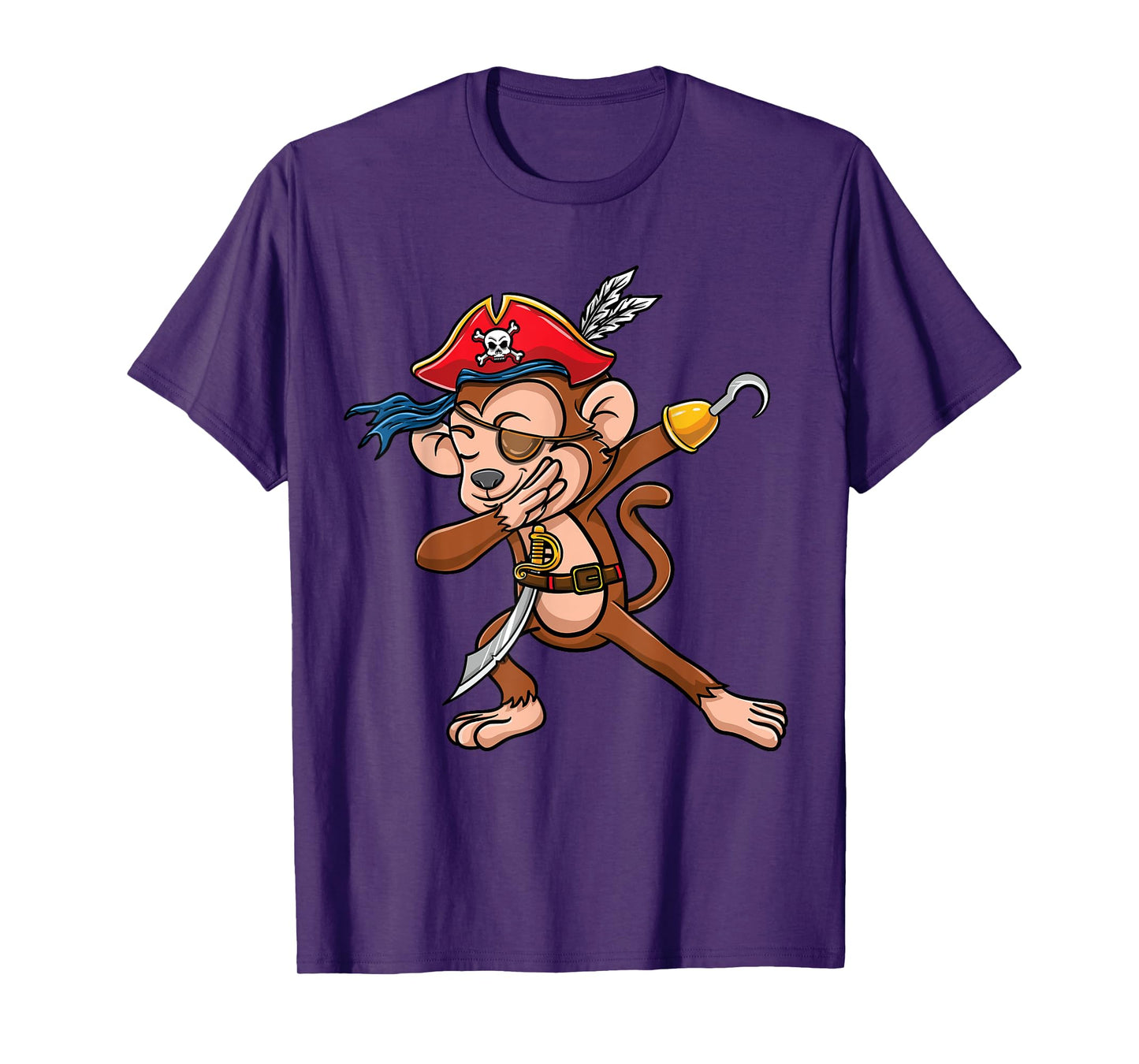 Dabbing Pirate Monkey Halloween T-Shirt
