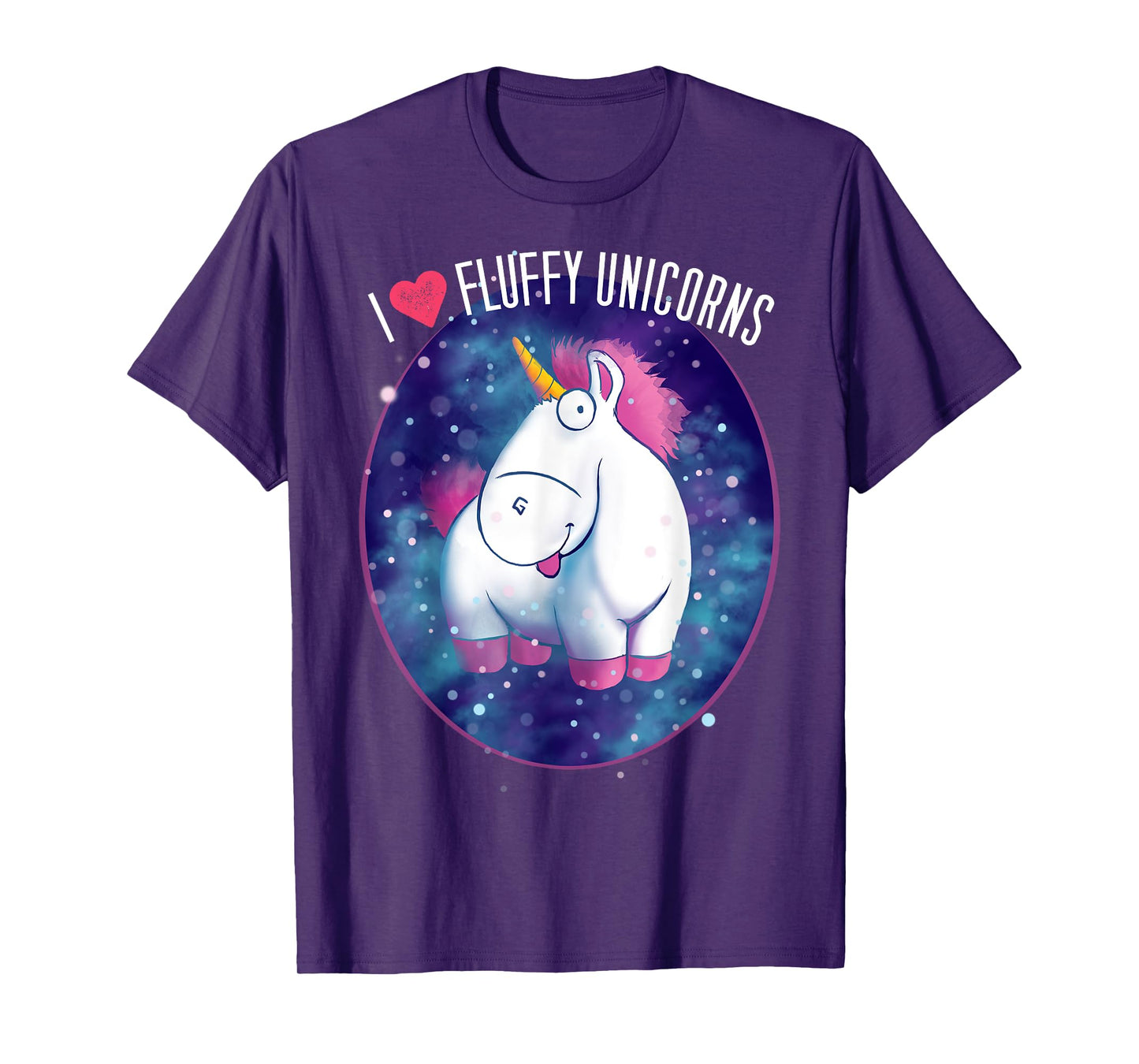 Despicable Me Minions I Love Fluffy Unicorns Graphic T-Shirt T-Shirt