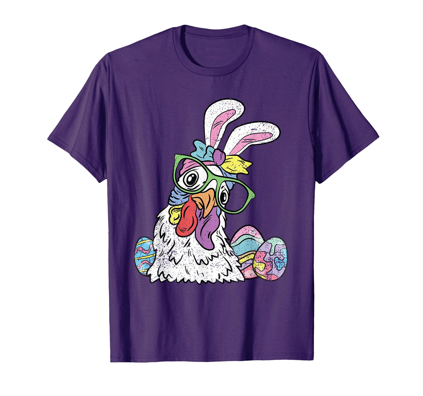Chicken Egg Hunting Easter Bunny Ears Farm Animal Spring T-Shirt