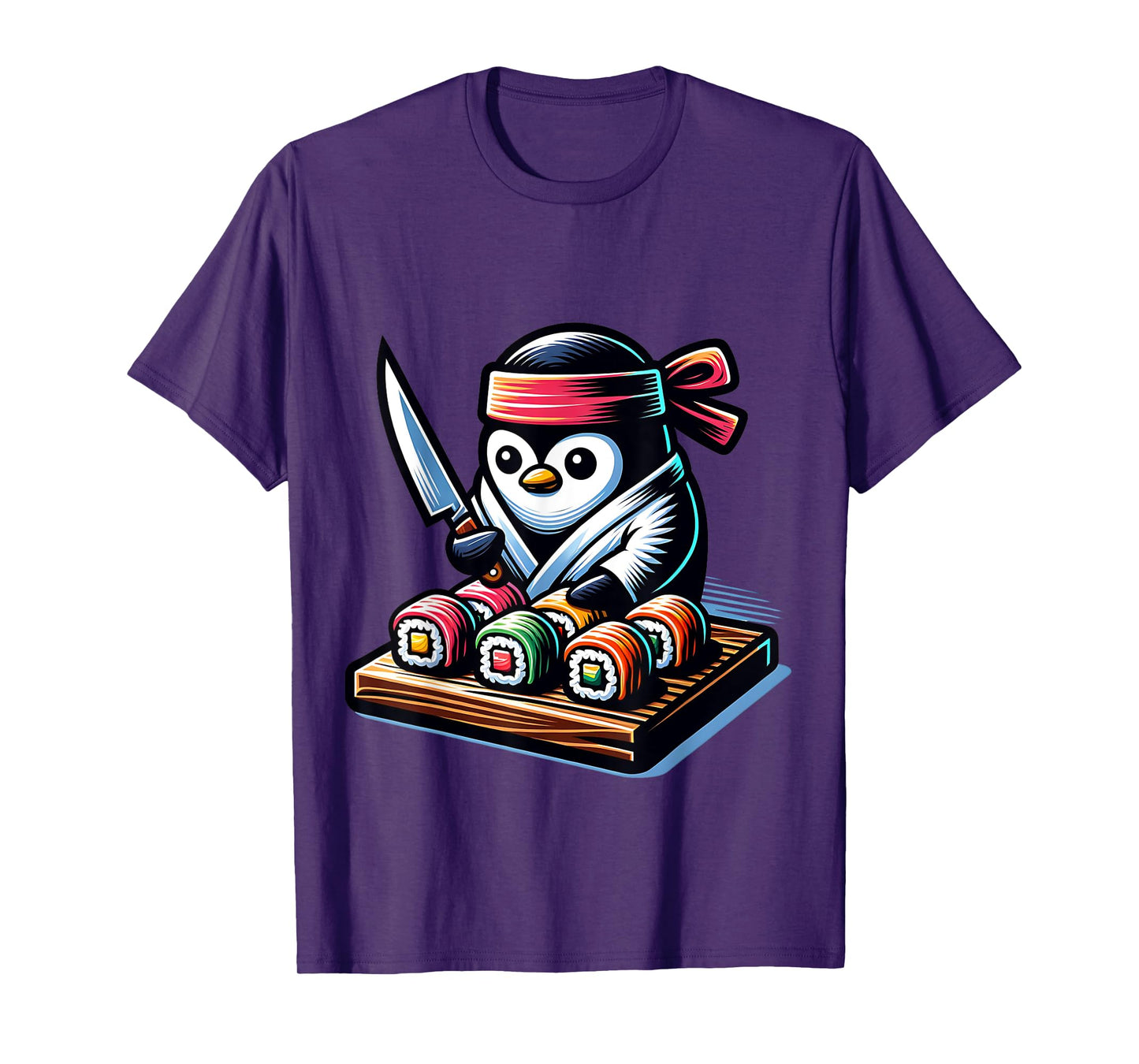 Penguin Prepares Sushi T-Shirt