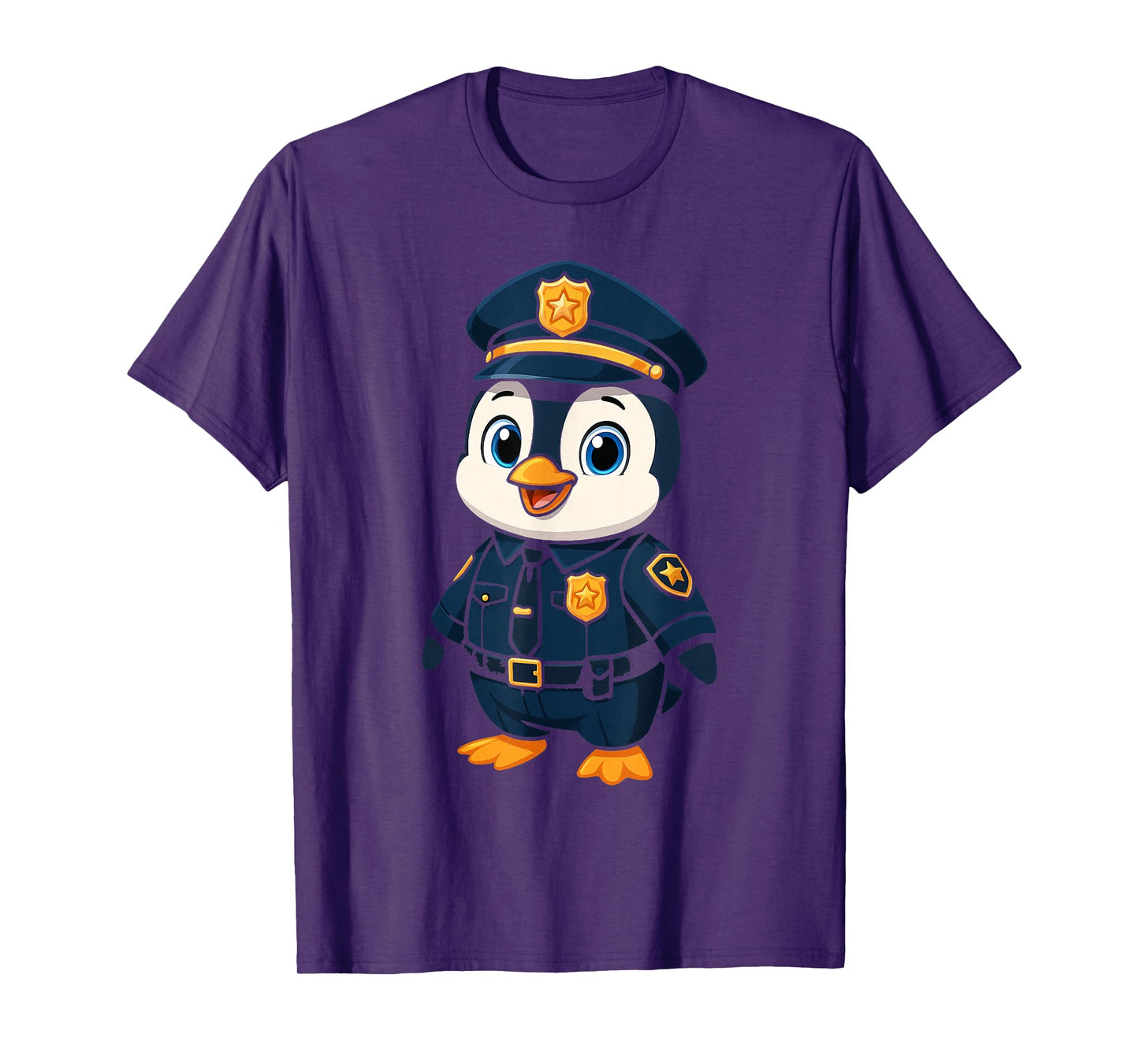 Penguin Policeman Funny Police Cop Costume Kids Girls Boys T-Shirt