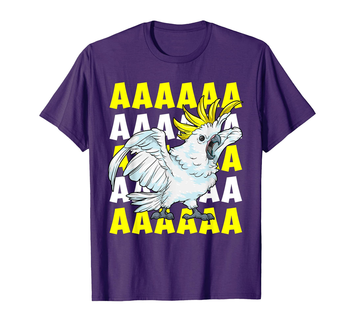 Screaming Cockatoo Umbrella Bird Memory Funny Parrot T-Shirt