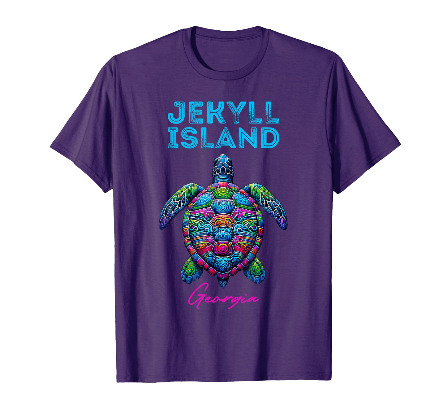 Jekyll Island Georgia Tribal Beach Sea Turtle T-Shirt