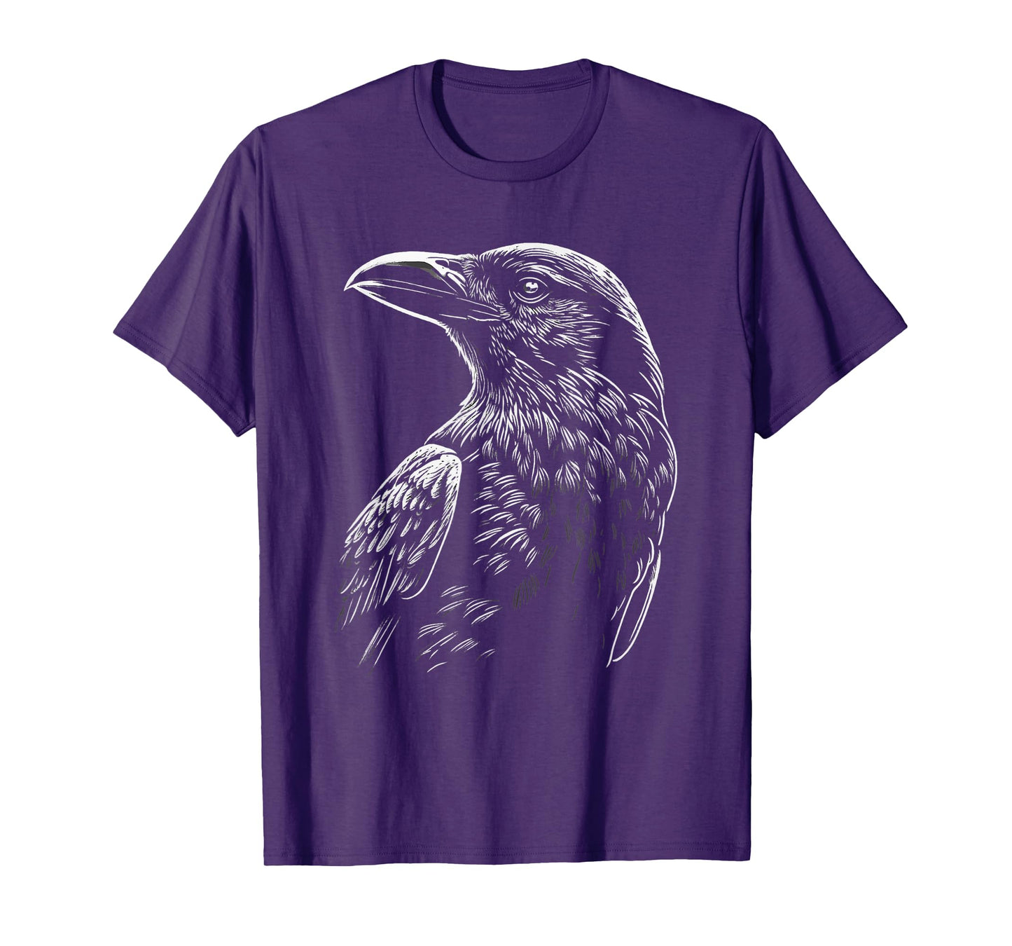 Mystical Raven Bird Occult Symbolism Nature Witch Motif T-Shirt