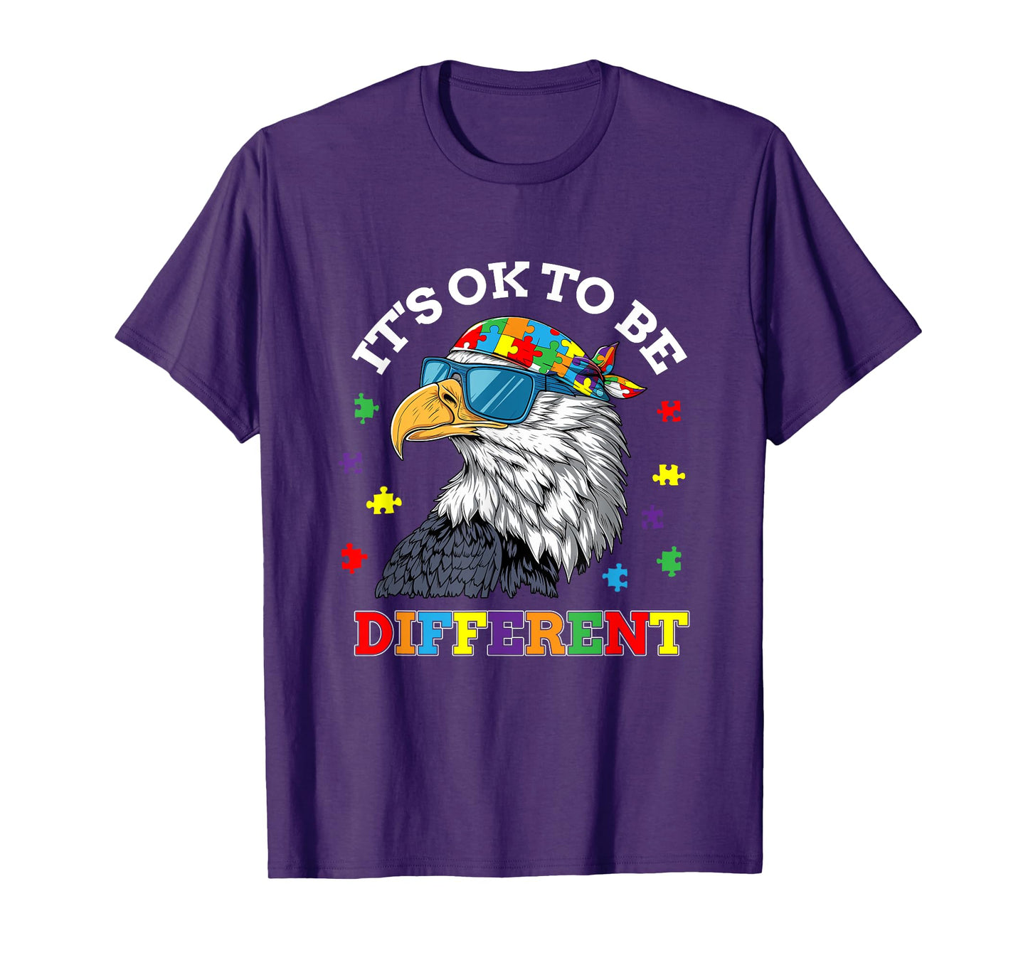OK to Be Different Autism Awareness Eagle T-Shirt