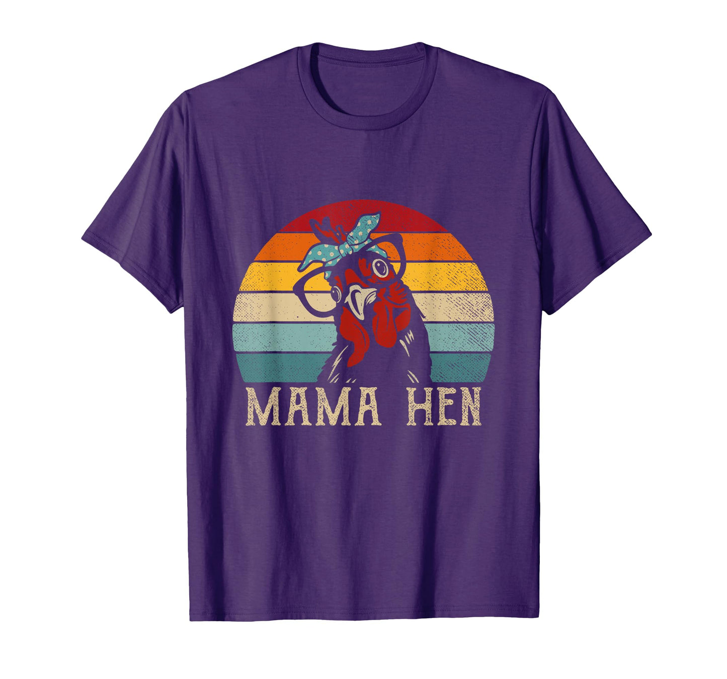 Funny Mama Hen Apparel 80s Vintage Retro Chicken Mom Mother T-Shirt