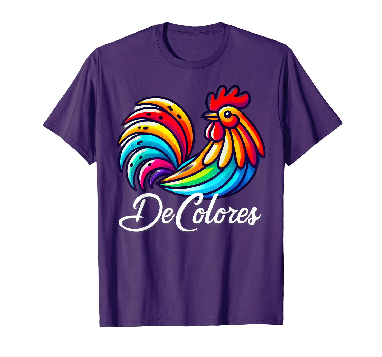 DeColores Cursillo Rainbow Rooster Catholic T-Shirt