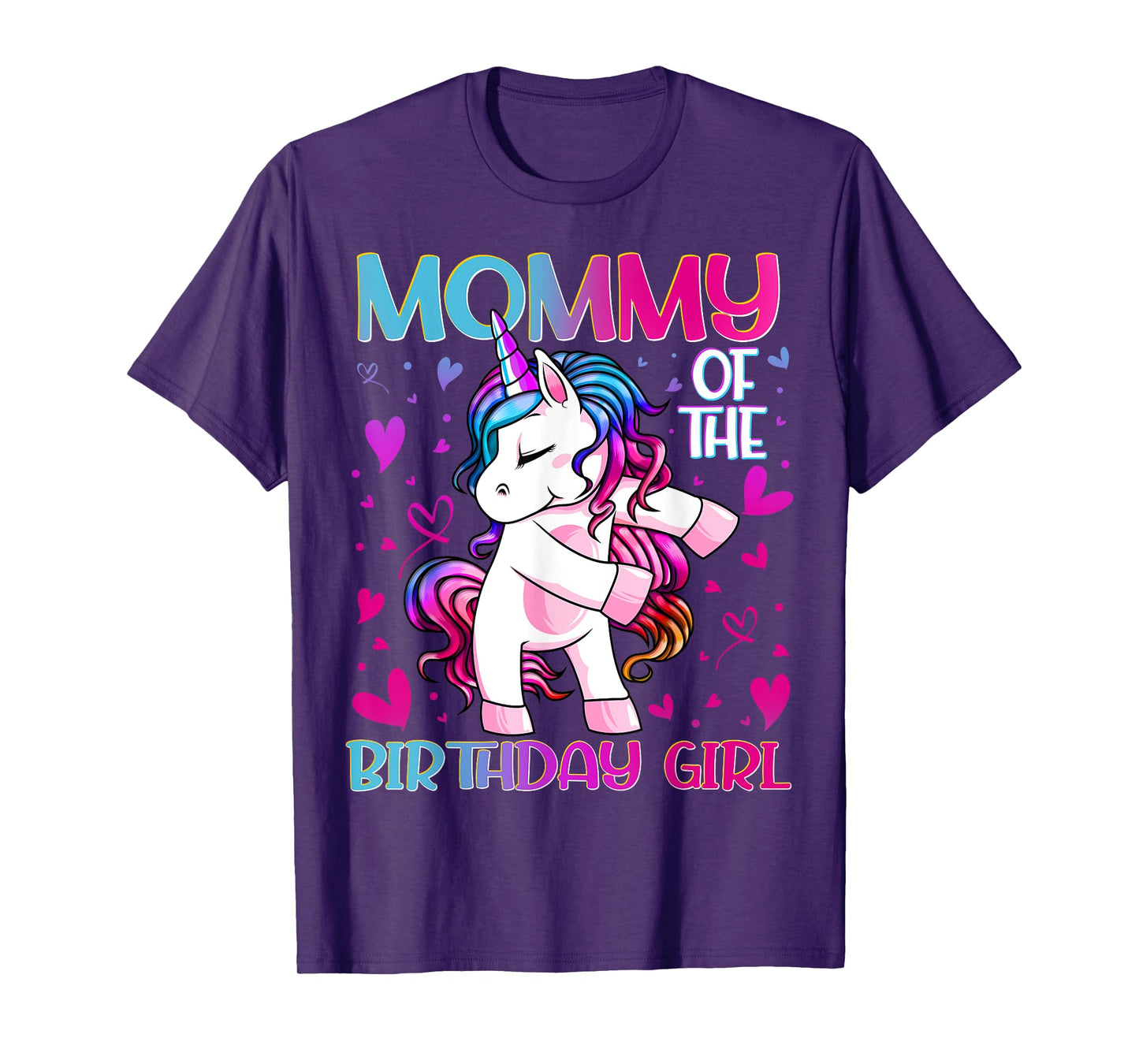 Mommy of the Birthday Girl Flossing Unicorn Mom Mommy Gifts T-Shirt