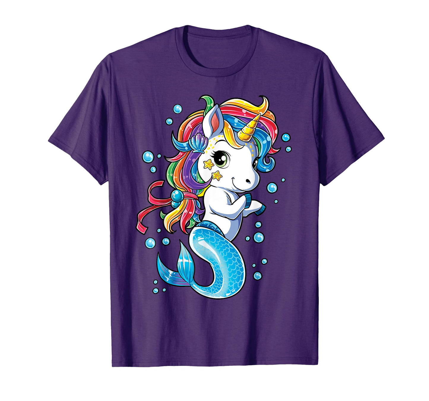 Unicorn Mermaid Mermicorn T Shirt Girls Kids Rainbow Gifts T-Shirt