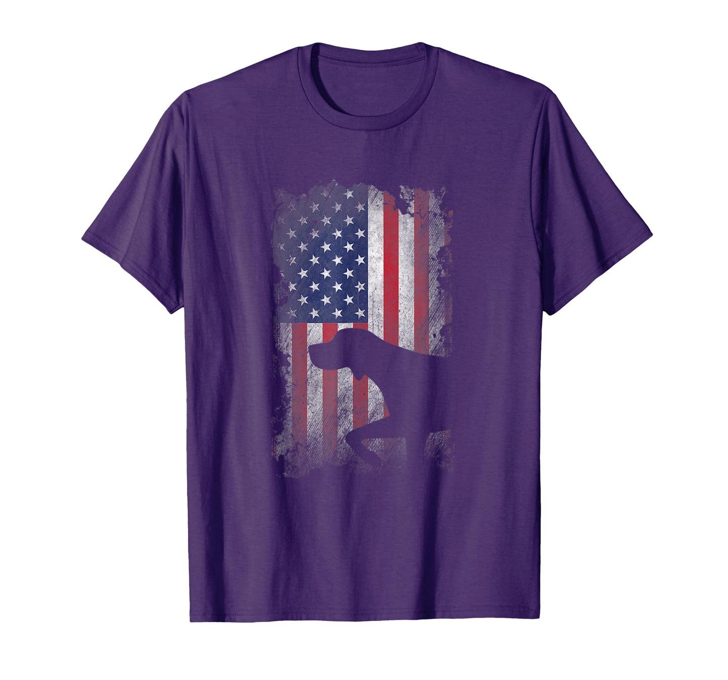 Patriotic German Shorthaired Pointer American Flag GSP Dog T-Shirt