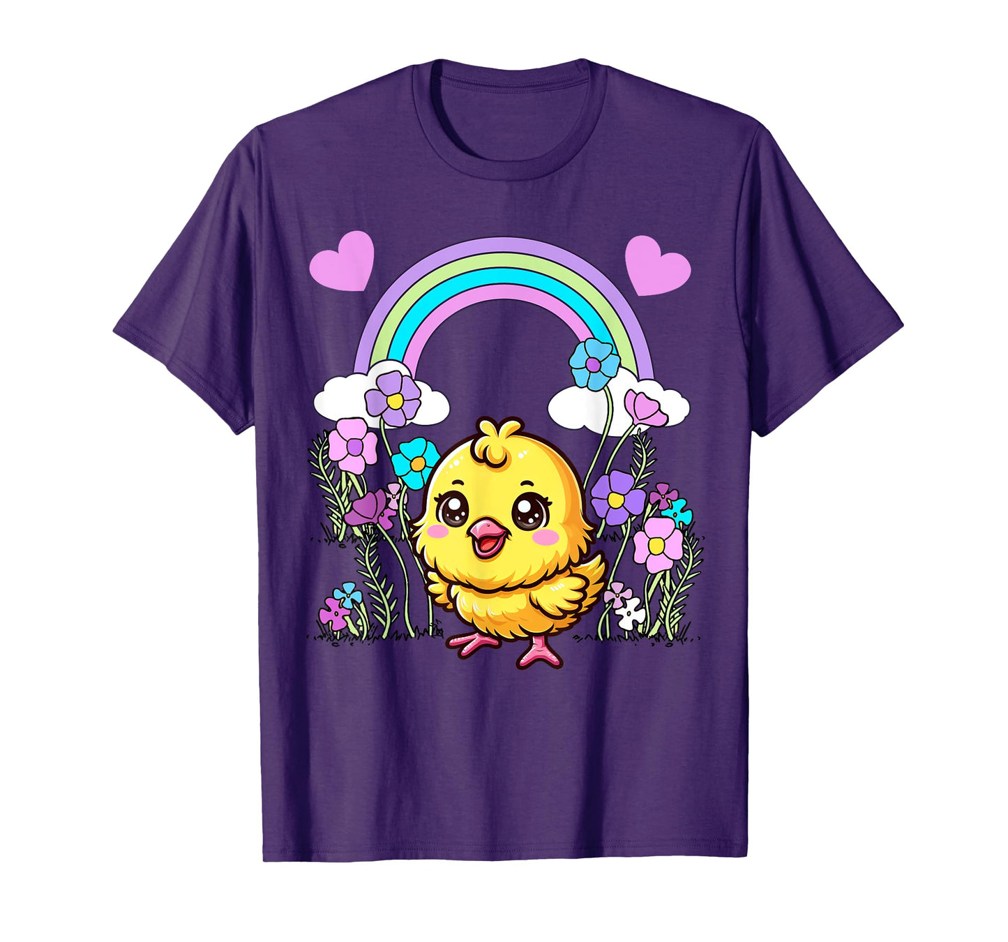 Easter Spring Chick Flowers Children Child Baby Easter Party T-Shirt