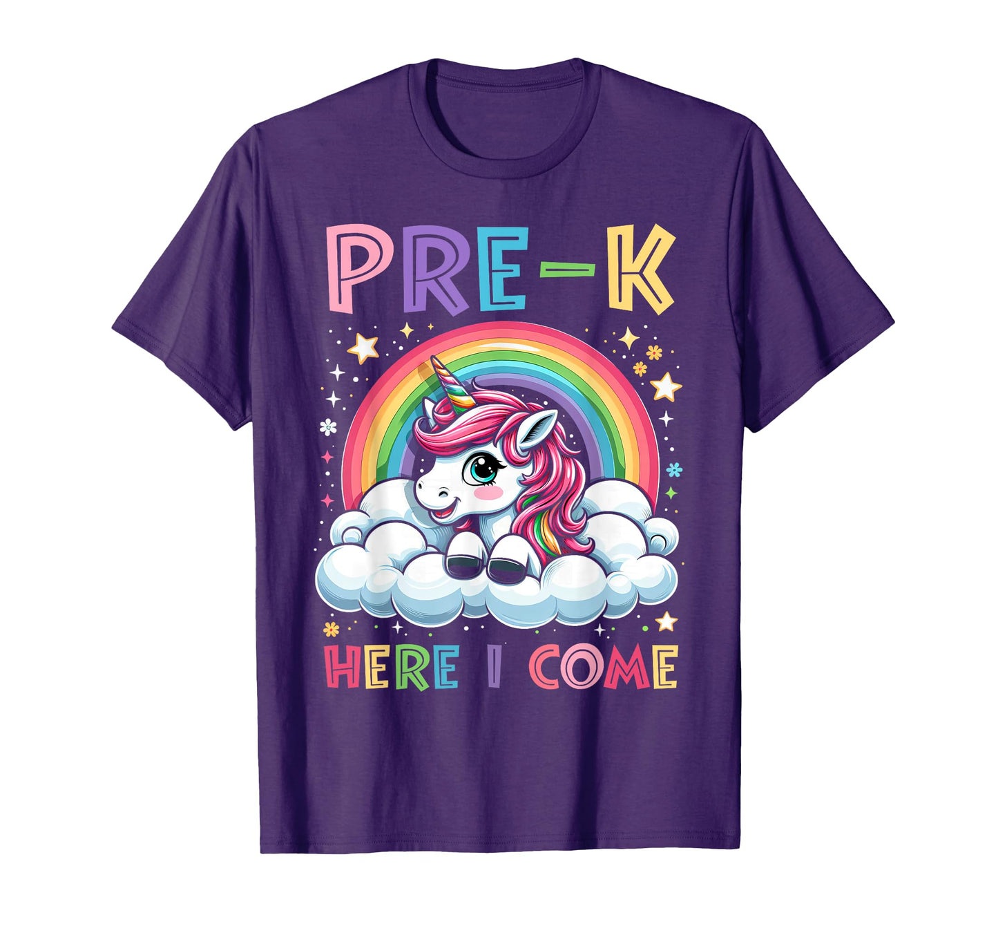 PreK Pre K Shirts For Girls Kids Unicorn Pre-K Here I Come T-Shirt