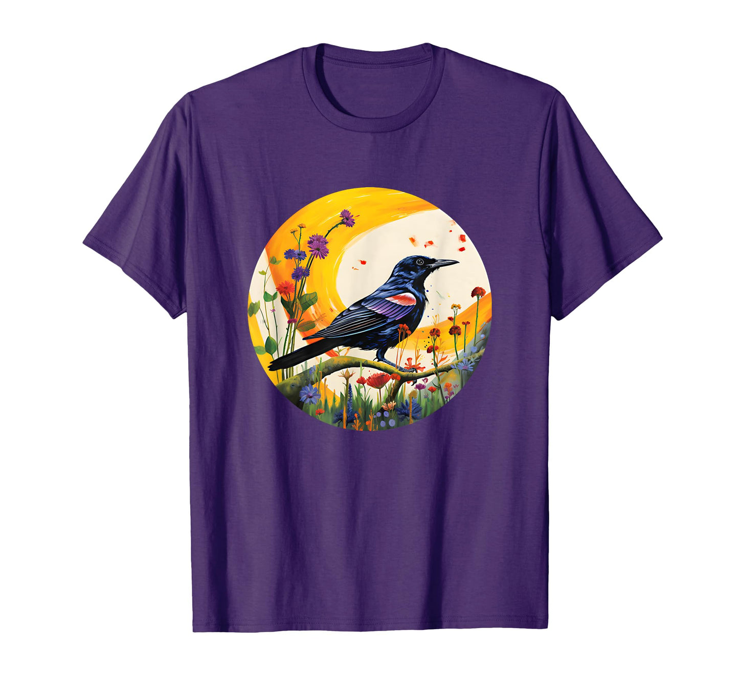 Backyard Birder Watching Watchers Birding Redwing Blackbird T-Shirt
