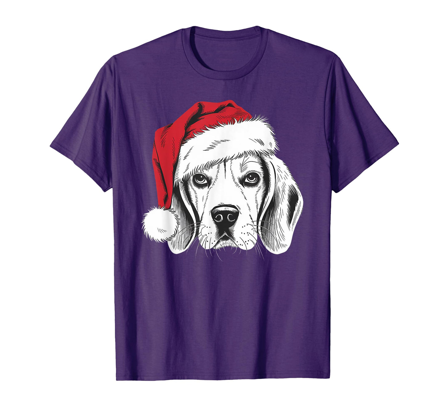 Joyful Beagle Santa Dog on Beagle Christmas Men Women Kids T-Shirt