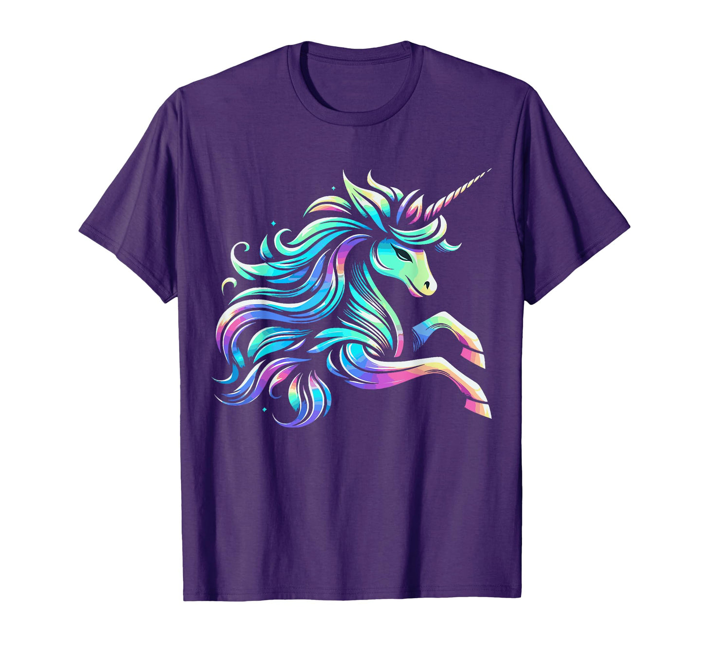 Mythical Unicorn Magical Fantasy Vibrant Colors Enchanted T-Shirt