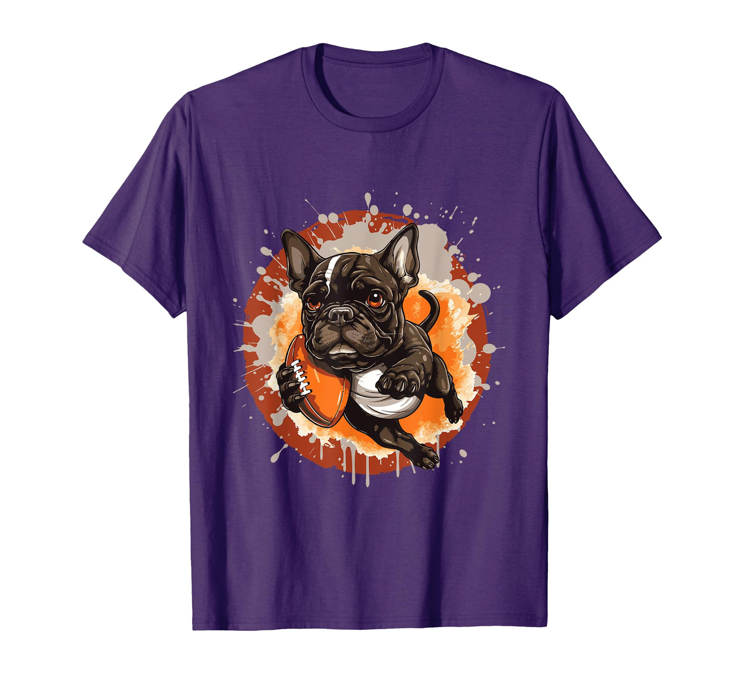 French Bulldog Dog Playing American Football T-Shirt