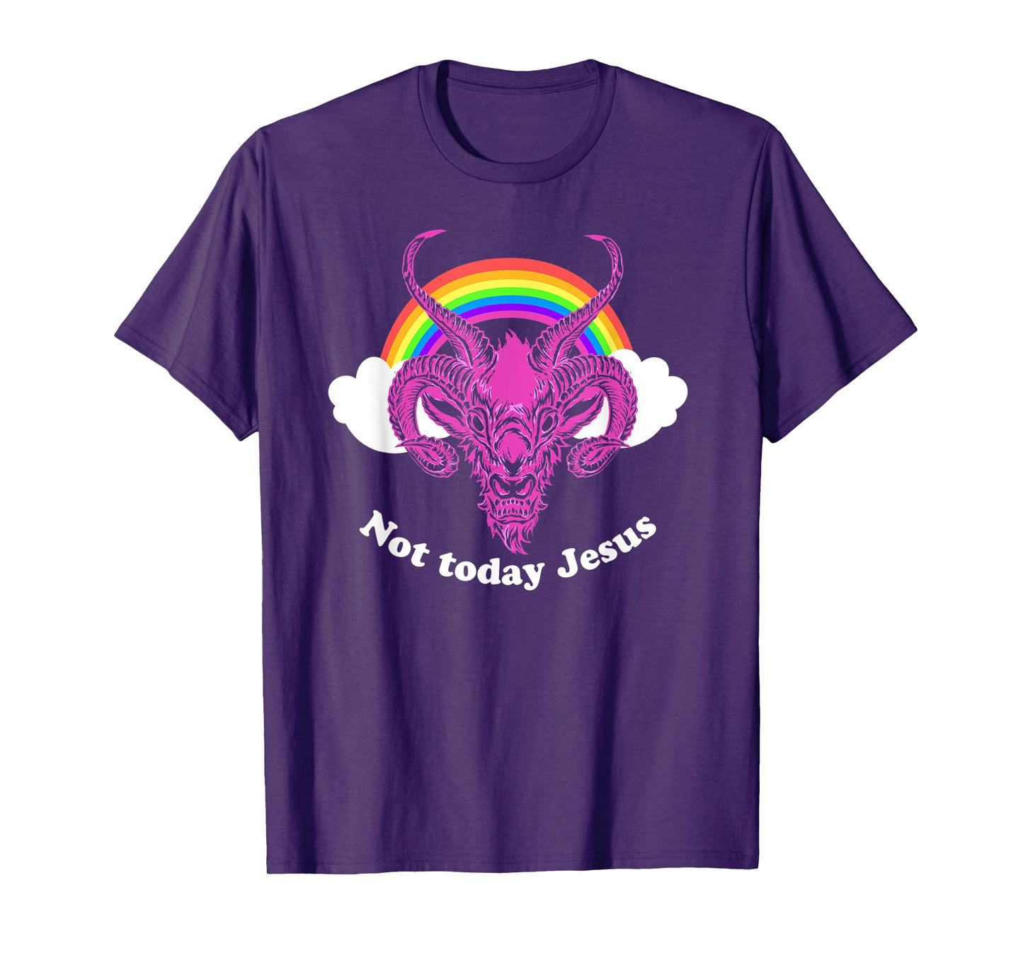 "Not Today Jesus" Goth/Grunge Clothing Hail Satan T-Shirt