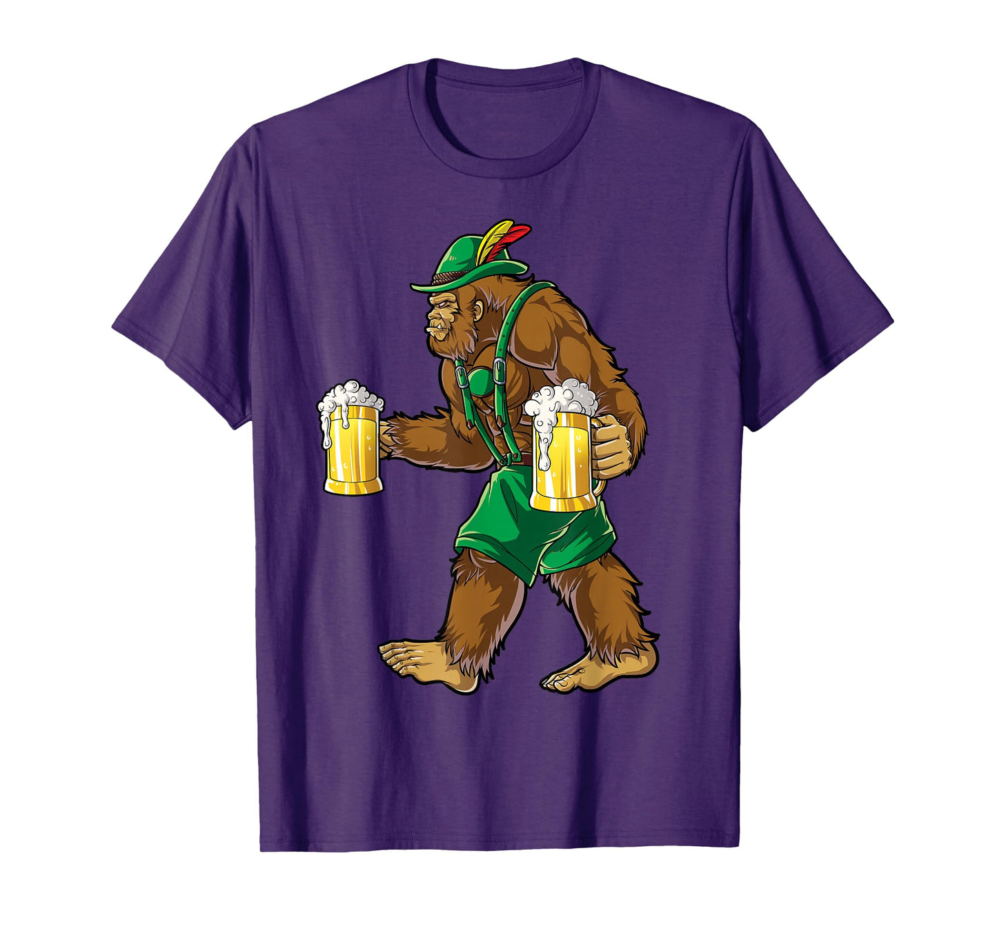 Bigfoot Lederhosen Oktoberfest Men Prost Beer Mug T-Shirt