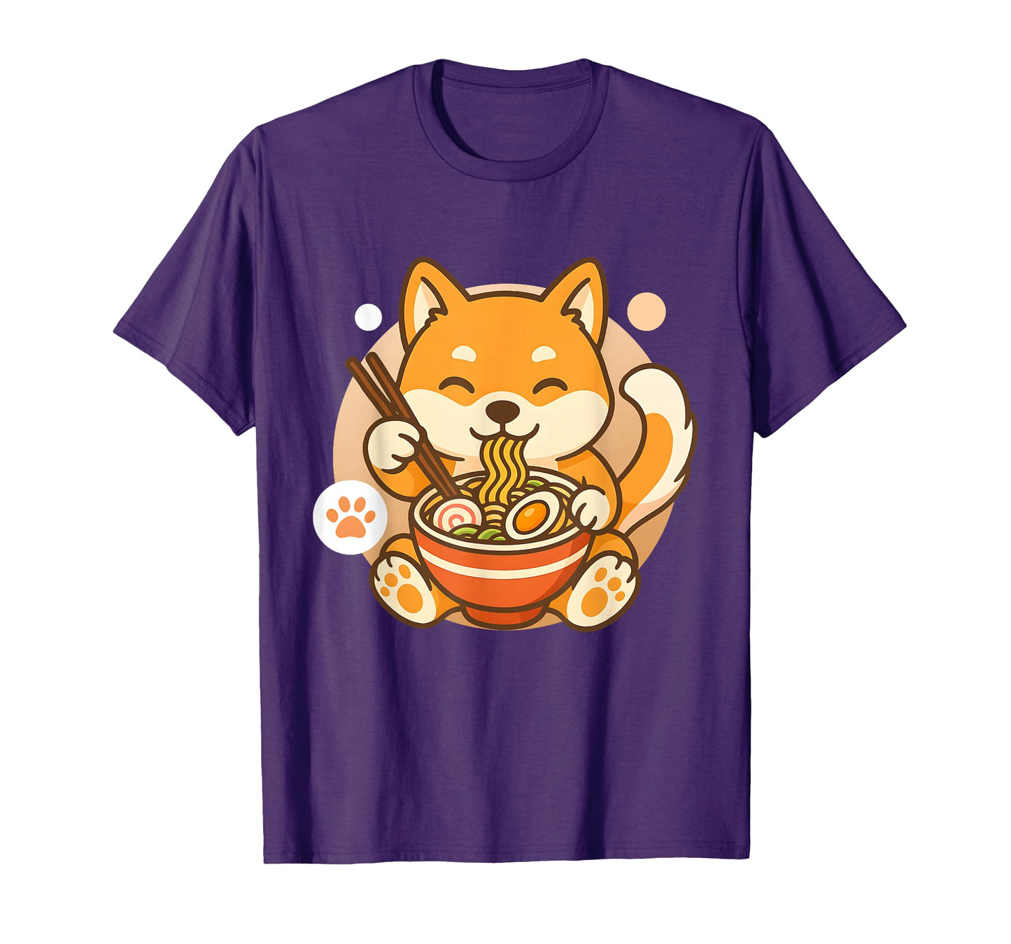 Cute Shiba Inu Dog Ramen Noodles Bowl Anime Kawaii Neko Gift T-Shirt