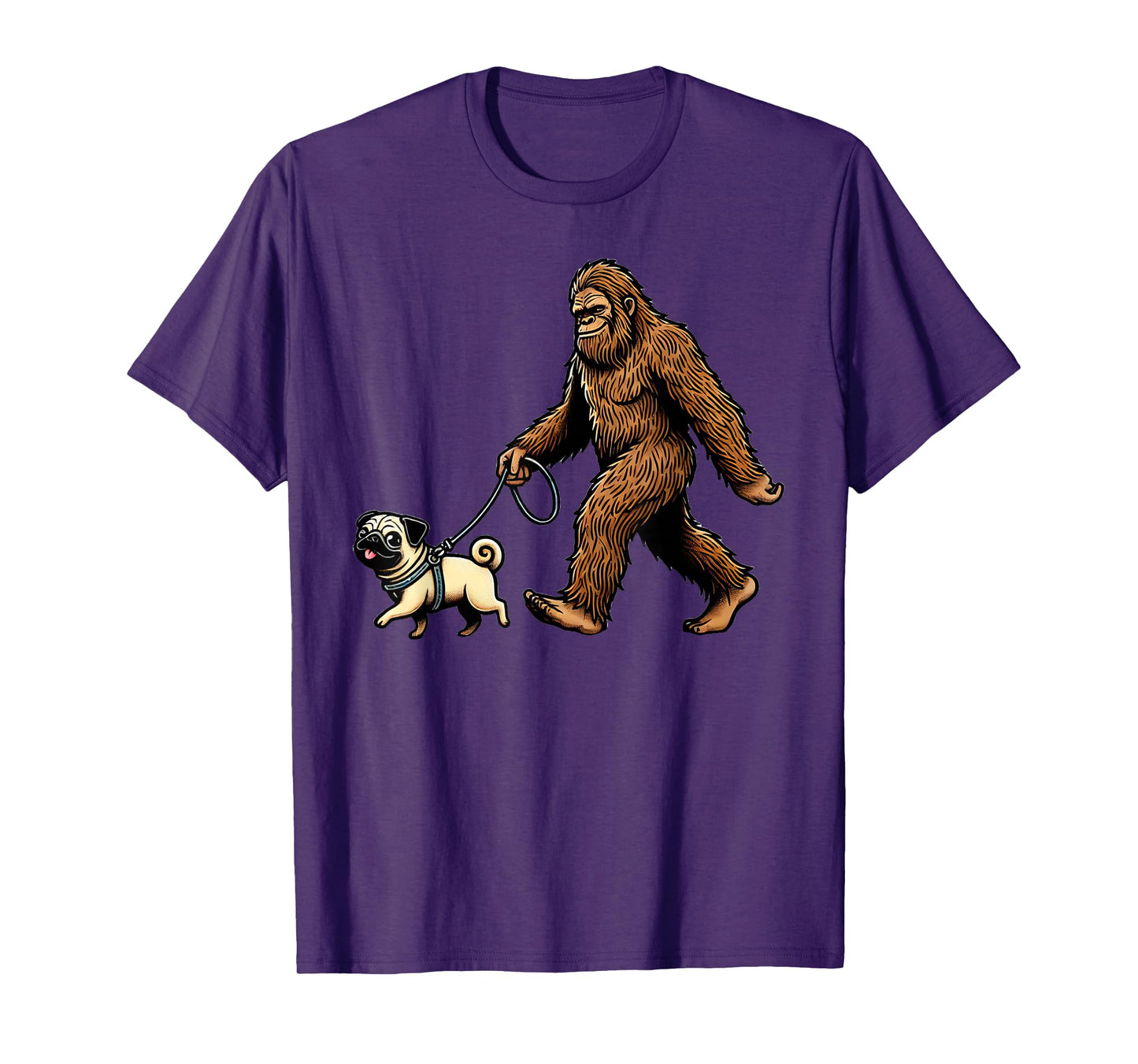 Funny Dog Pug Bigfoot Sasquatch T-Shirt