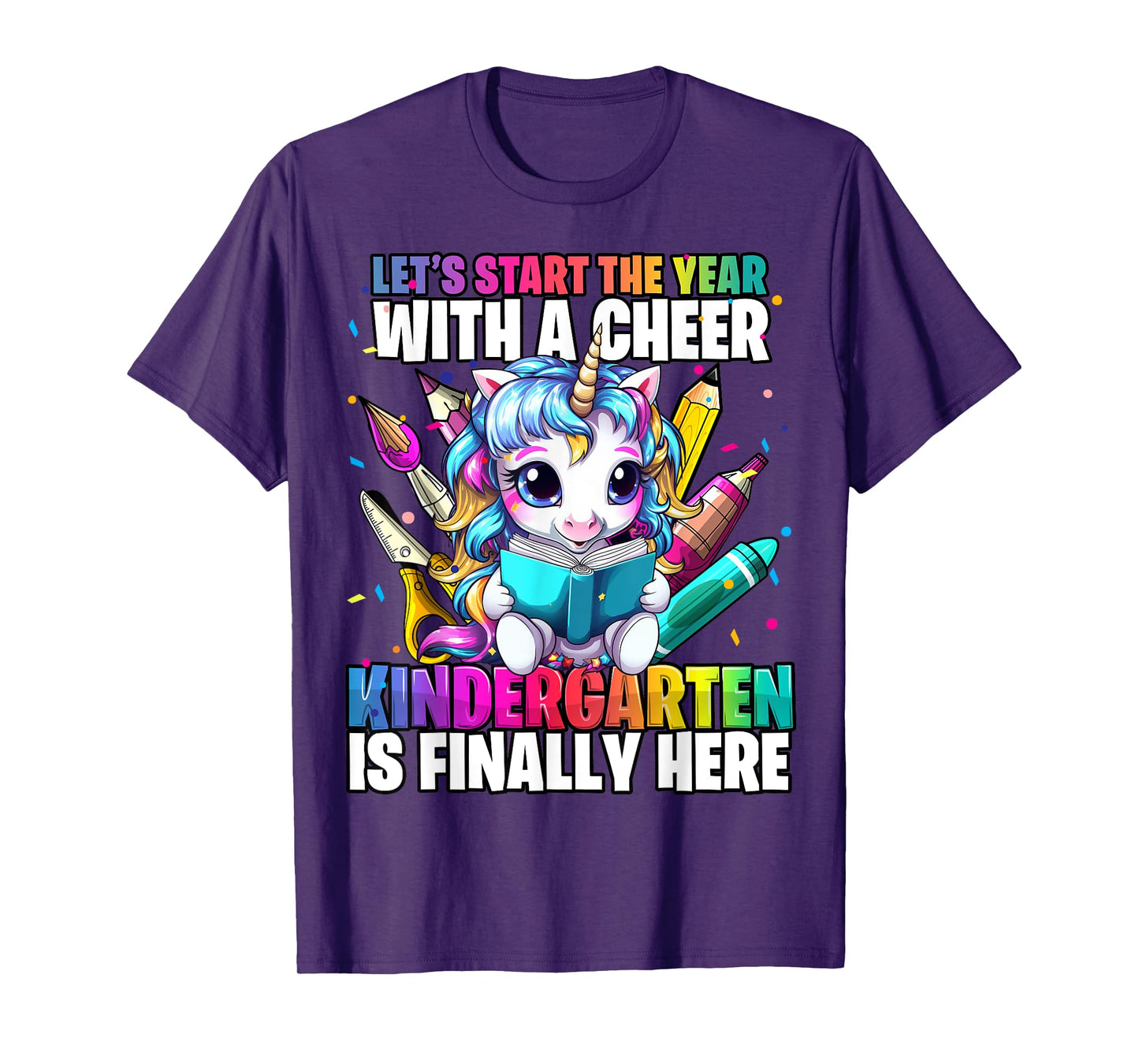 Unicorn Kindergarten Back to School First Day of School Girl T-Shirt
