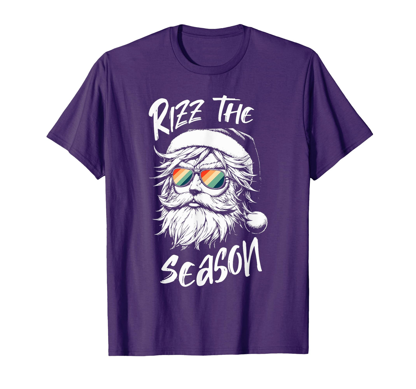 Rizz The Season Kids Teens School Cool Christmas Santa Claus T-Shirt