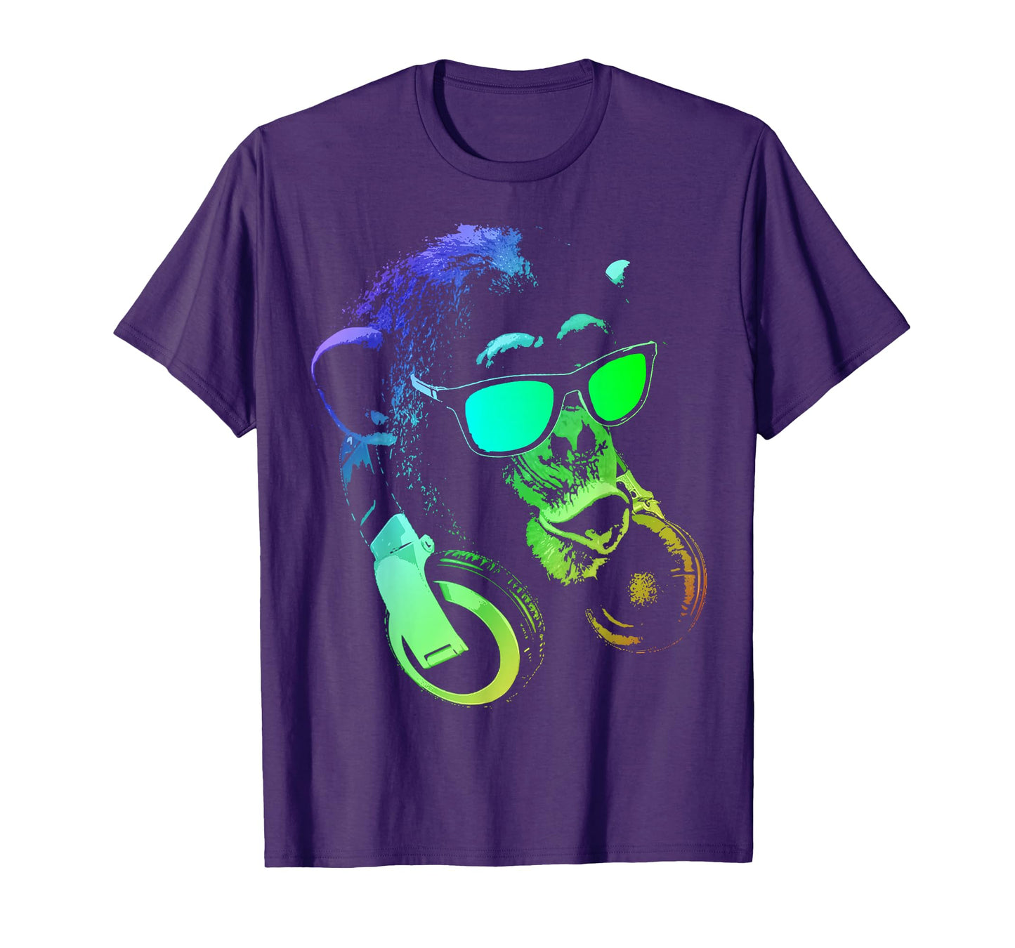 Monkey Chimp With Sunglasses And Headphones T-Shirt