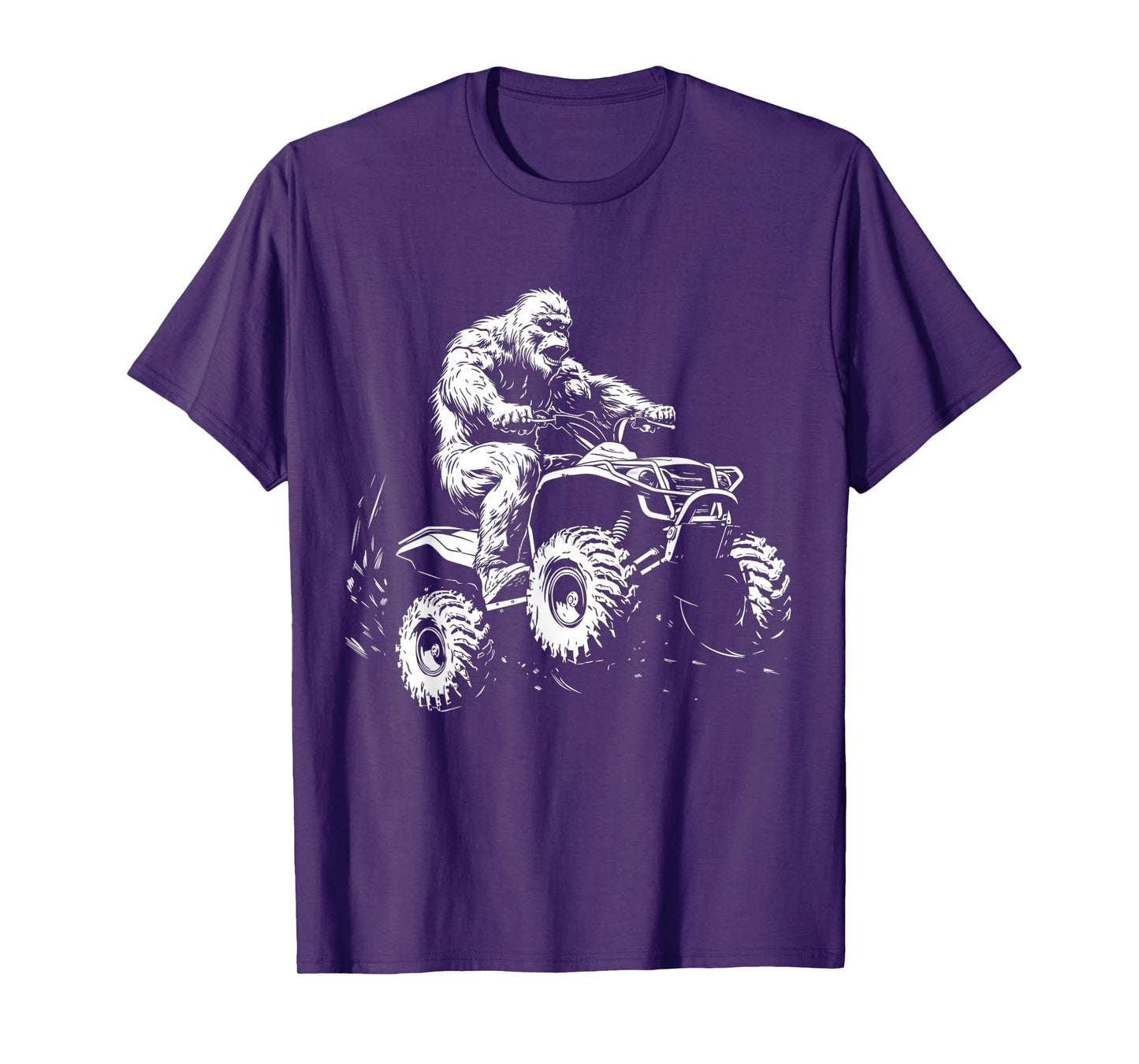 ATV 4 Wheeler Quad Bigfoot Sasquatch Funny T-Shirt