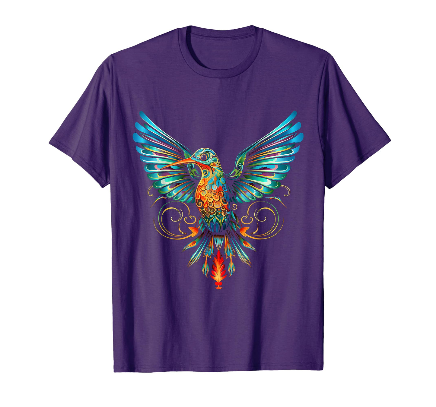 Hummingbird Art Fantasy Animal Colorful Bird Hummindgbird T-Shirt