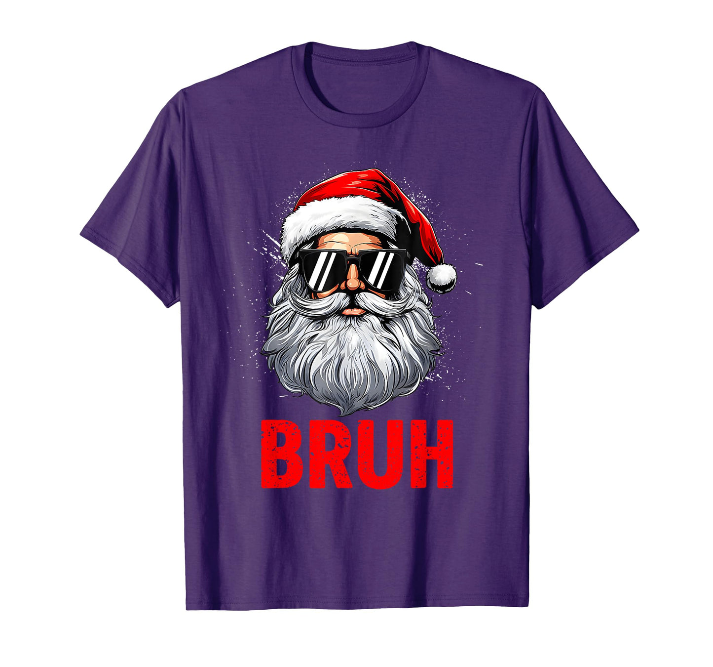 Bruh Funny Santa Claus Groovy T-Shirt