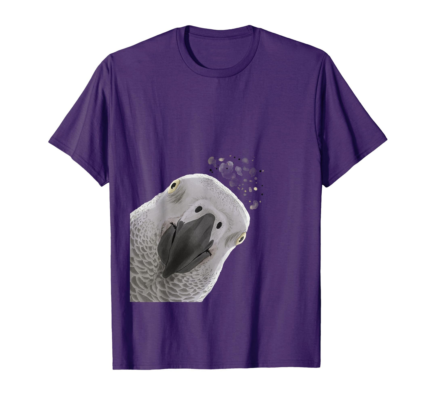 Funny Bird Curious African Gray Parrot T-Shirt