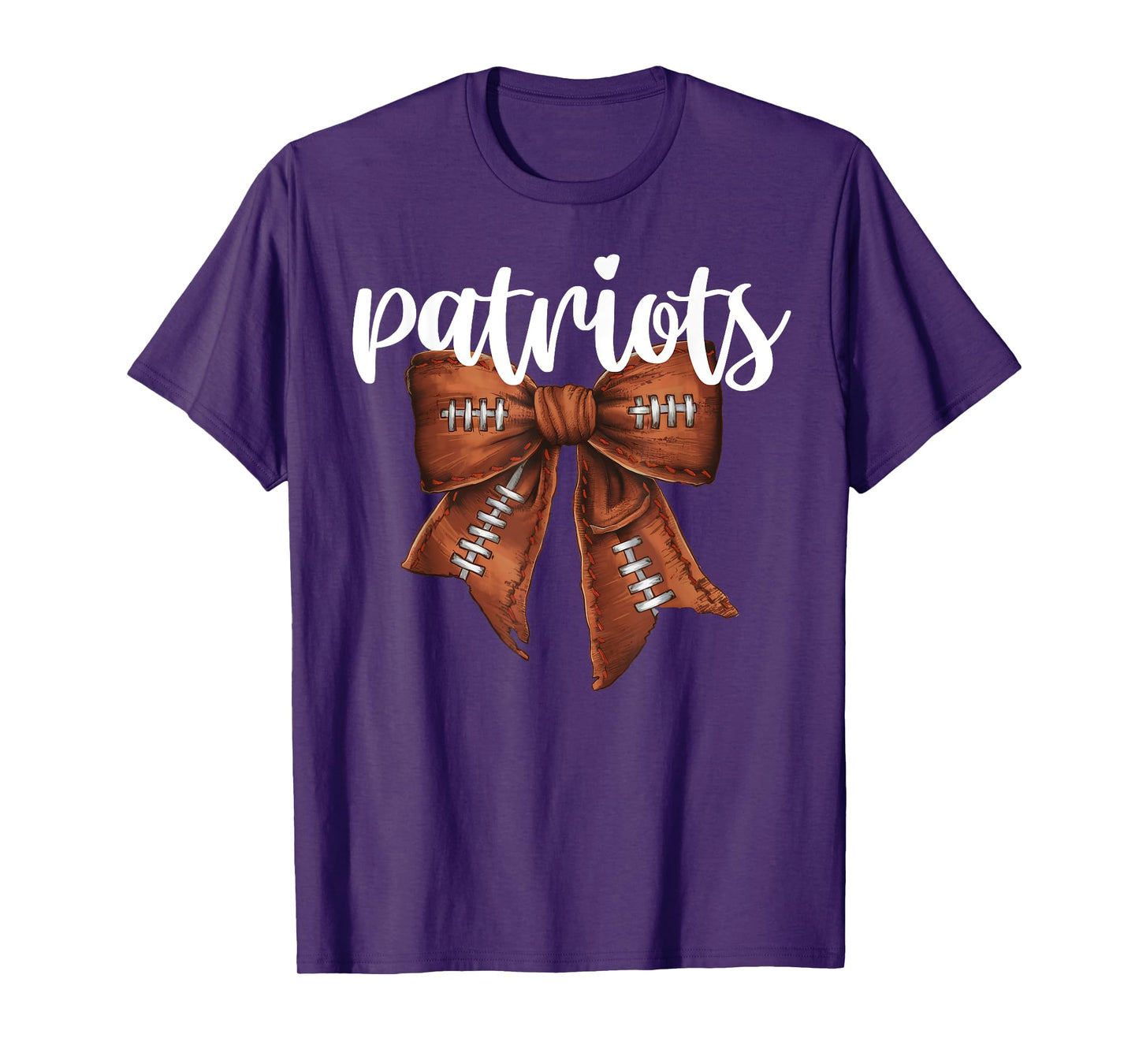 Patriots Football Bow School Spirit Team Mascot Game Night T-Shirt