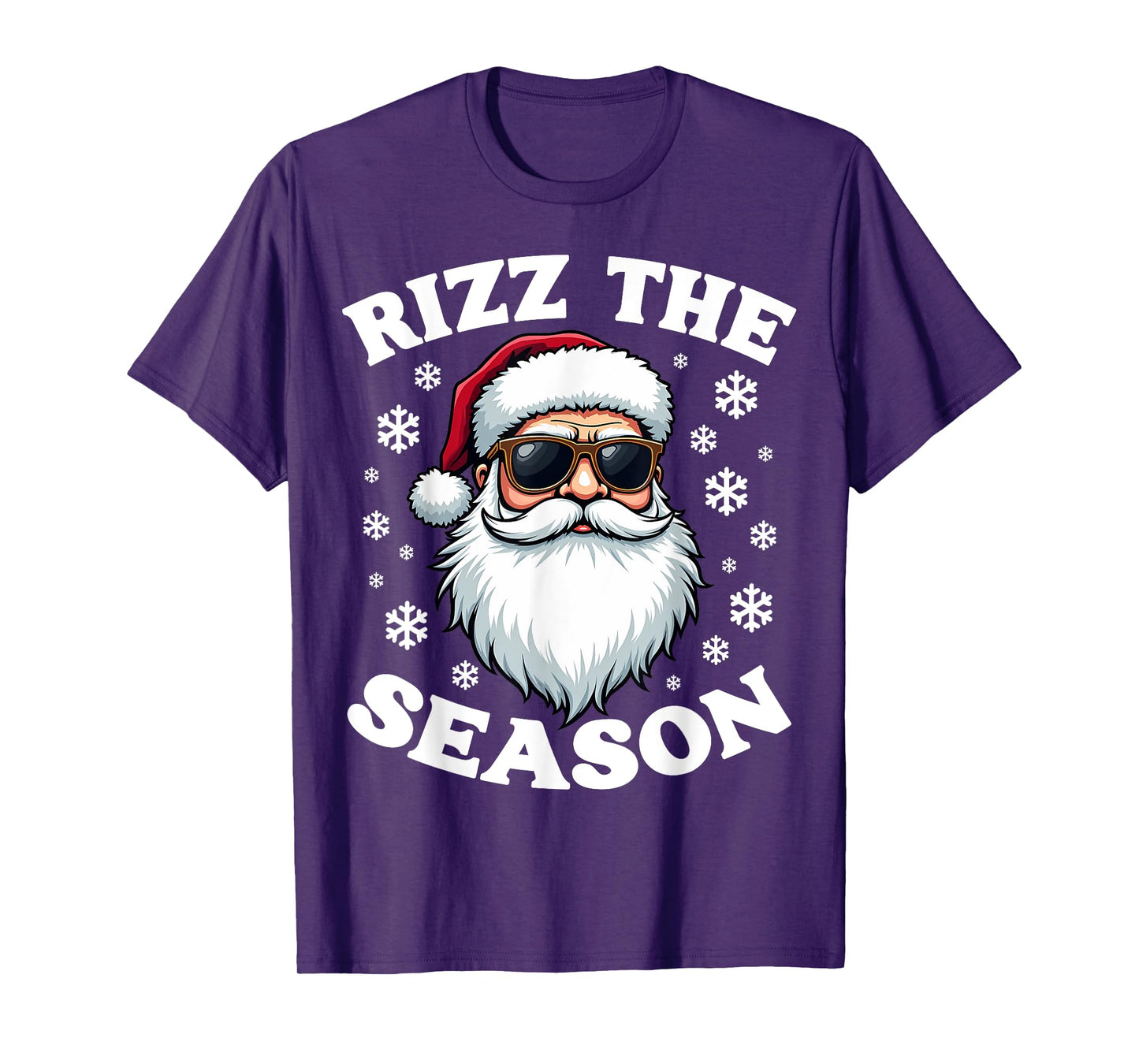Rizz The Season Funny Christmas Charming Santa Silly Xmas T-Shirt