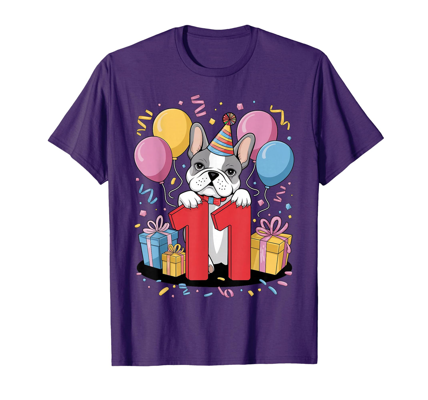 Frenchie 11th birthday kids 11 years eleven French Bulldog T-Shirt
