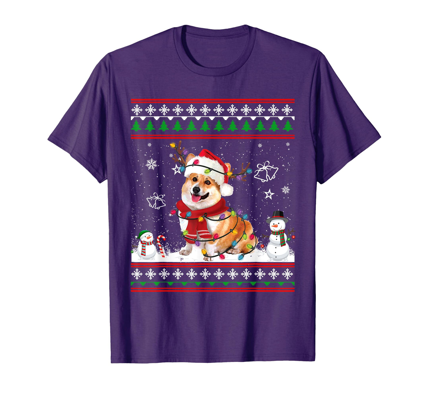 Corgi Christmas Ugly Sweater Funny Dog Lover Xmas T-Shirt